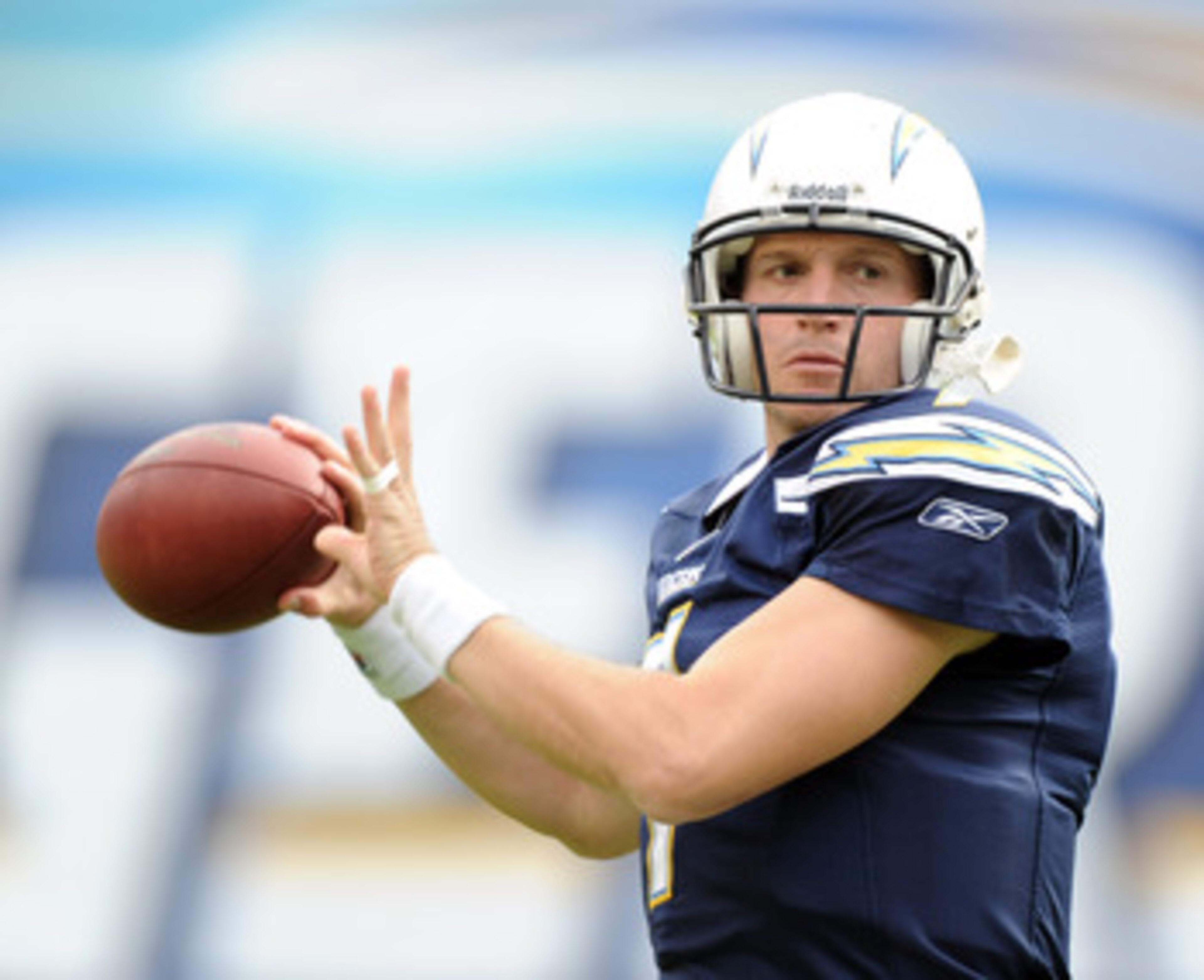 SAN DIEGO - OCTOBER 24:  Billy Volek #7 of the San Diego Chargers during warm up against the New England Patriots at Qualcomm Stadium on October 24, 2010 in San Diego, California.  (Photo by Harry How/Getty Images)