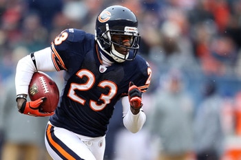 CHICAGO, IL - JANUARY 16: Devin Hester #23 of the Chicago Bears returns a kick against the Seattle Seahawks in the 2011 NFC divisional playoff game at Soldier Field on January 16, 2011 in Chicago, Illinois. (Photo by Andy Lyons/Getty Images) CHICAGO, IL - JANUARY 16: Devin Hester #23 of the Chicago Bears returns a kick against the Seattle Seahawks in the 2011 NFC divisional playoff game at Soldier Field on January 16, 2011 in Chicago, Illinois. (Photo by Andy Lyons/Getty Images)