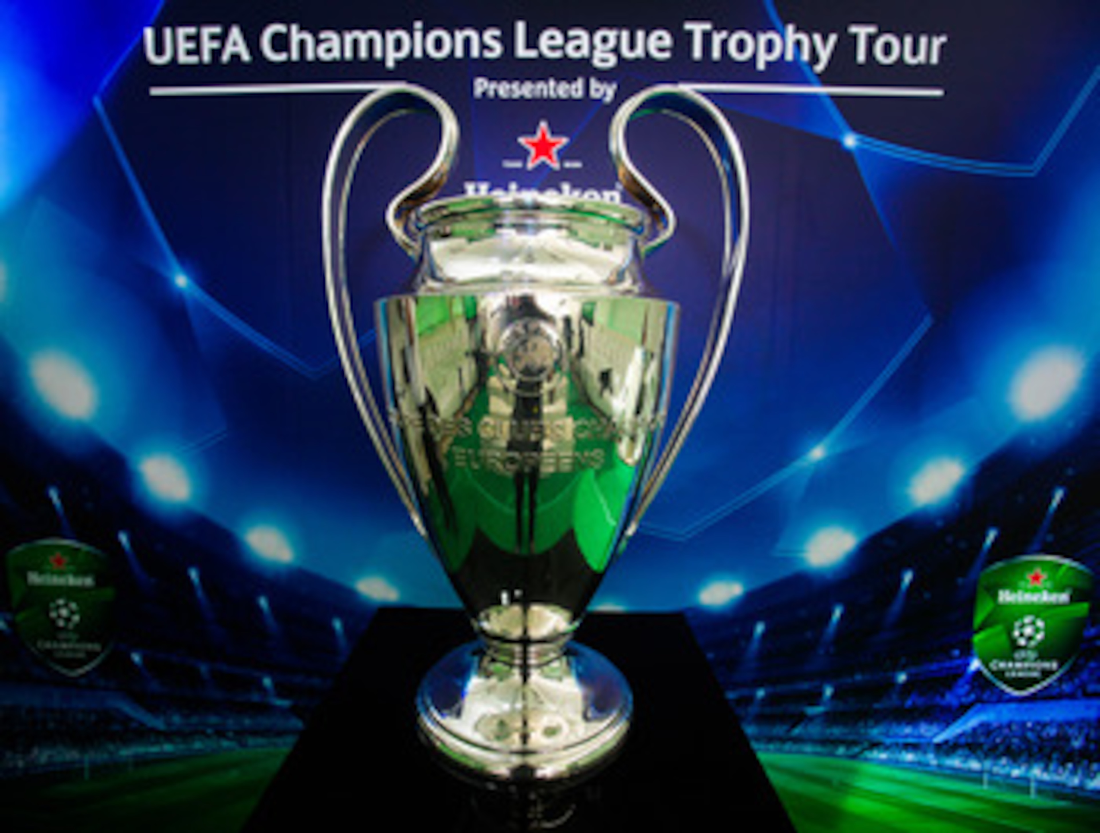 BANGKOK, THAILAND - MARCH 16: The UEFA Champions League Trophy is displayed during the UEFA Champions League Trophy Tour Asia 2011 Press Conference on March 16, 2011 in Bangkok, Thailand. (Photo by Athit Perawongmetha/Getty Images) BANGKOK, THAILAND - MARCH 16: The UEFA Champions League Trophy is displayed during the UEFA Champions League Trophy Tour Asia 2011 Press Conference on March 16, 2011 in Bangkok, Thailand. (Photo by Athit Perawongmetha/Getty Images)