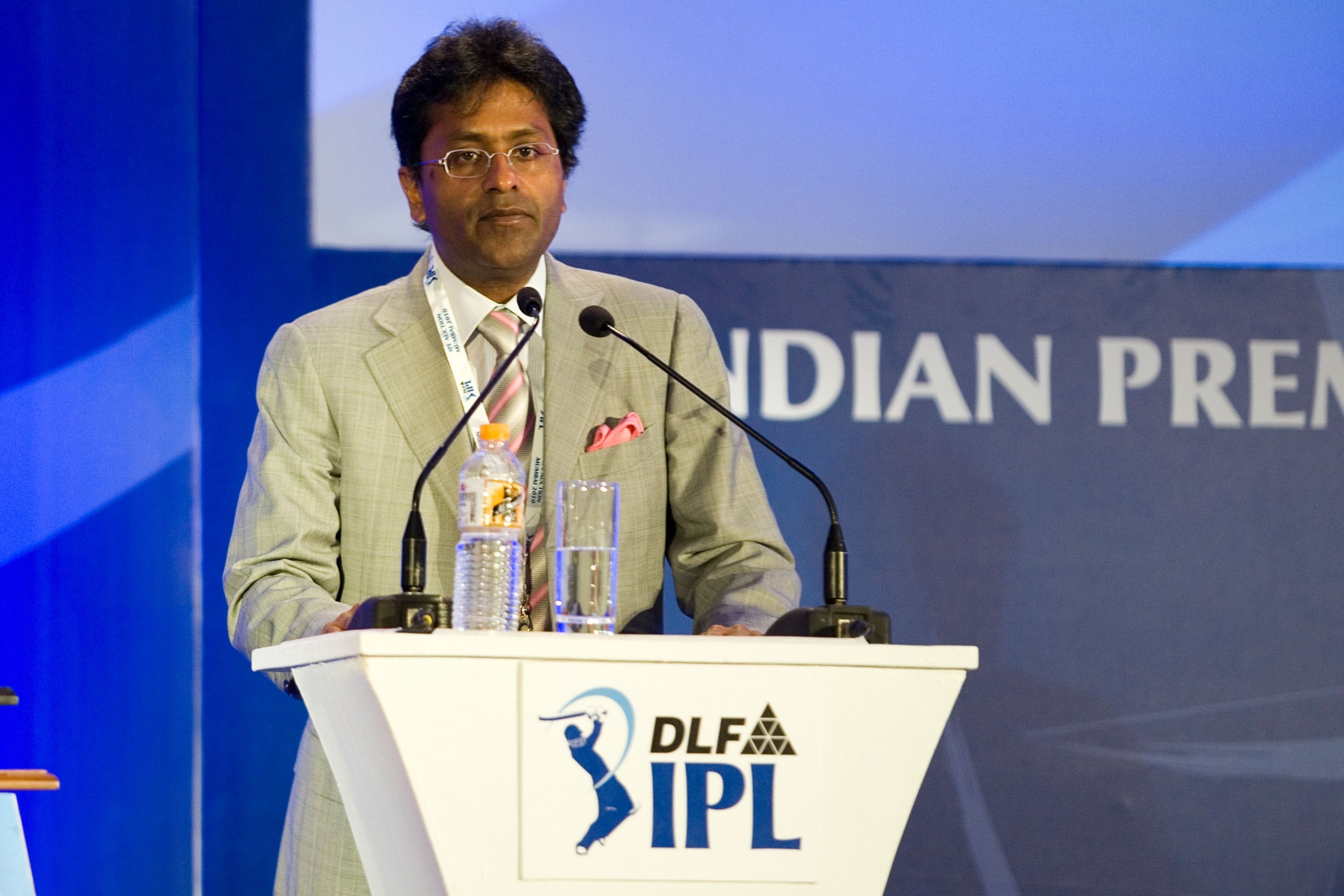 MUMBAI, INDIA - JANUARY 19:  Mr. Lalit Modi, Chairman and Commissioner of Indian Premier League, attends the IPL Auction 2010 on January 19, 2010 in Mumbai, India.  (Photo by Ritam Banerjee/Getty Images)