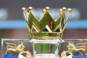 LONDON, ENGLAND - MAY 09:  A view of the Premier League trophy after the Barclays Premier League match between Chelsea and Wigan Athletic at Stamford Bridge on May 9, 2010 in London, England. Chelsea won 8-0 to win the championship.  (Photo by Clive Mason