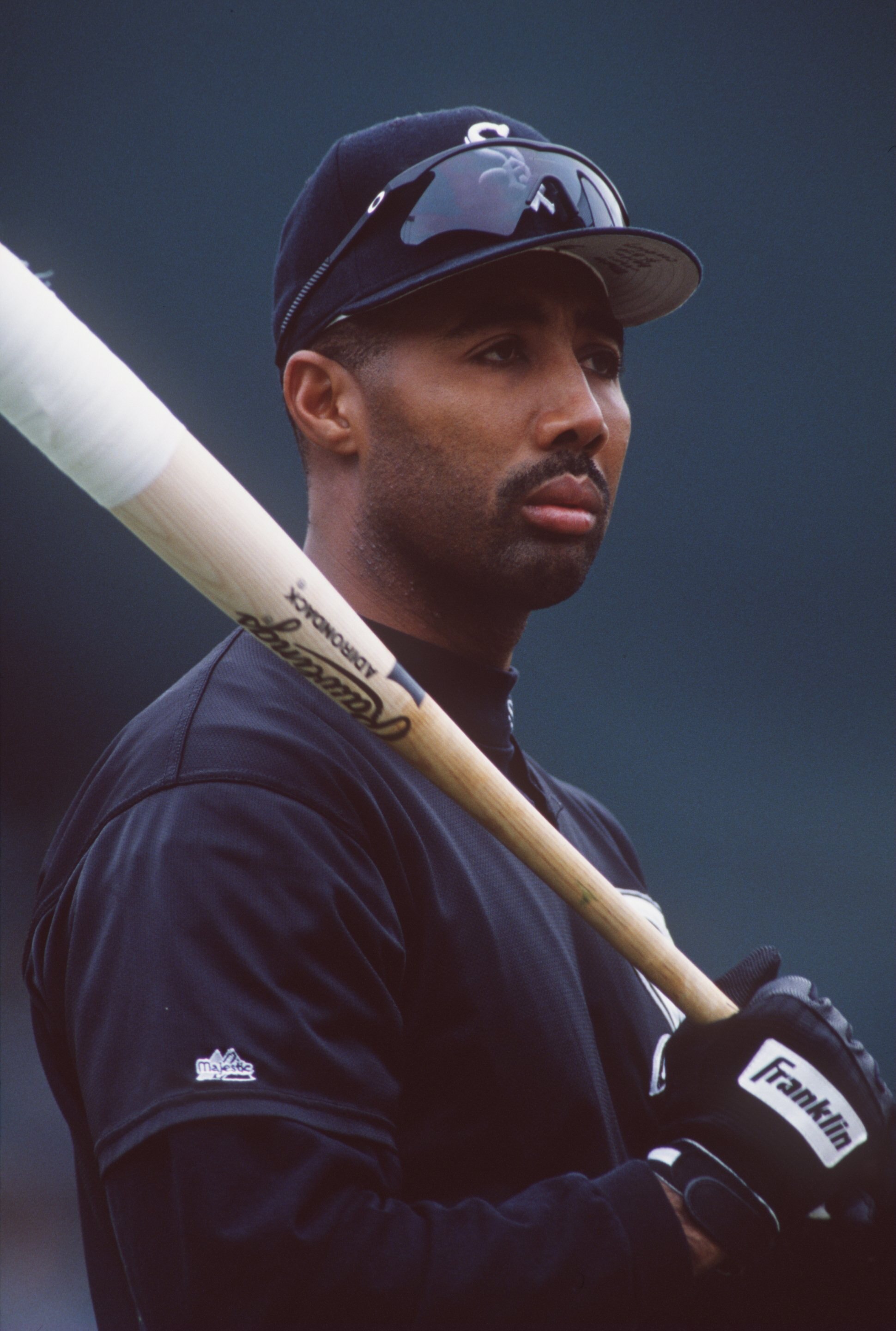20 Apr 1996:  Harold Baines #3 of the Chicago White Sox rests the bat on his shoulder during the White Sox'' 8-3 victory over the Oakland A''s at the Oakland Coliseum in Oakland, California. Mandatory Credit: Otto Greule/Allsport