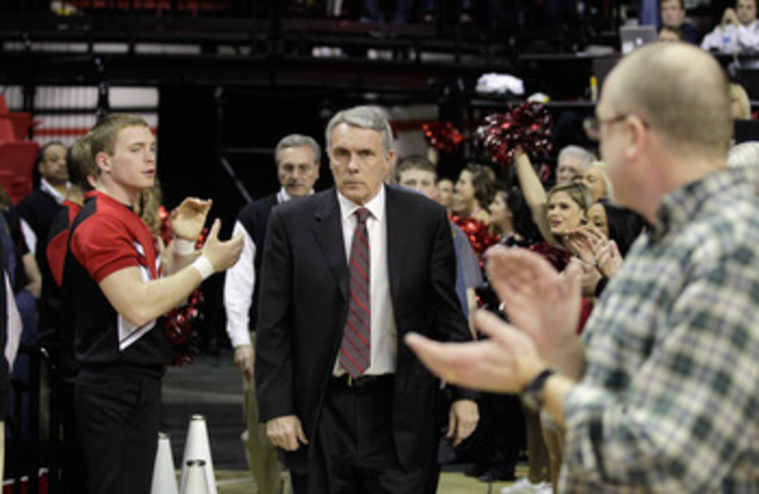 COLLEGE PARK, MD - FEBRUARY 23: Gary Willams head coach of the Maryland Terrapins walks to the court before the Terps game against the Florida State Seminoles at the Comast Center on February 23, 2011 in College Park, Maryland. (Photo by Rob Carr/Getty Im