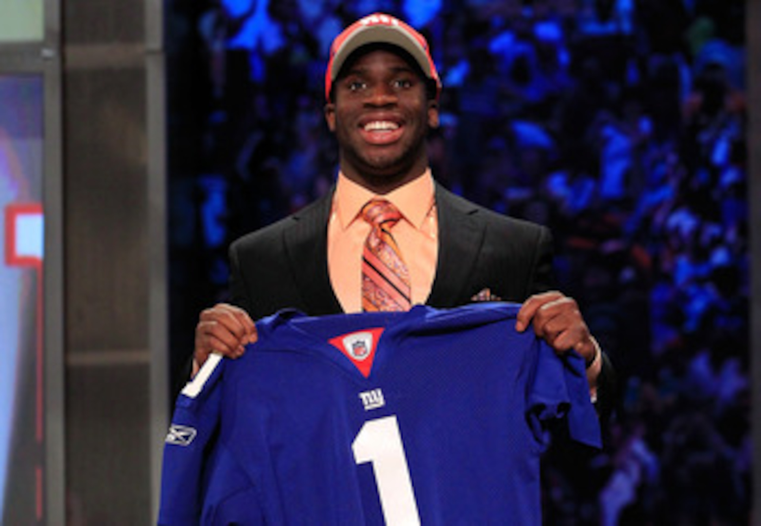 NEW YORK, NY - APRIL 28: Prince Amukamara, #19 overall pick by the New York Giants, holds up a jersey on stage during the 2011 NFL Draft at Radio City Music Hall on April 28, 2011 in New York City. (Photo by Chris Trotman/Getty Images) NEW YORK, NY - APRIL 28: Prince Amukamara, #19 overall pick by the New York Giants, holds up a jersey on stage during the 2011 NFL Draft at Radio City Music Hall on April 28, 2011 in New York City. (Photo by Chris Trotman/Getty Images)