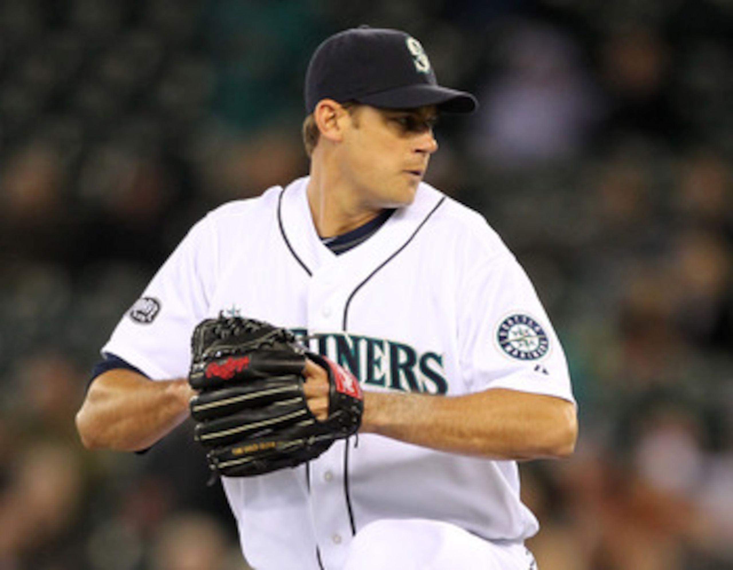 SEATTLE, WA - APRIL 13:  Relief pitcher Jamey Wright #50 of the Seattle Mariners pitches against the Toronto Blue Jays at Safeco Field on April 13, 2011 in Seattle, Washington. (Photo by Otto Greule Jr/Getty Images)