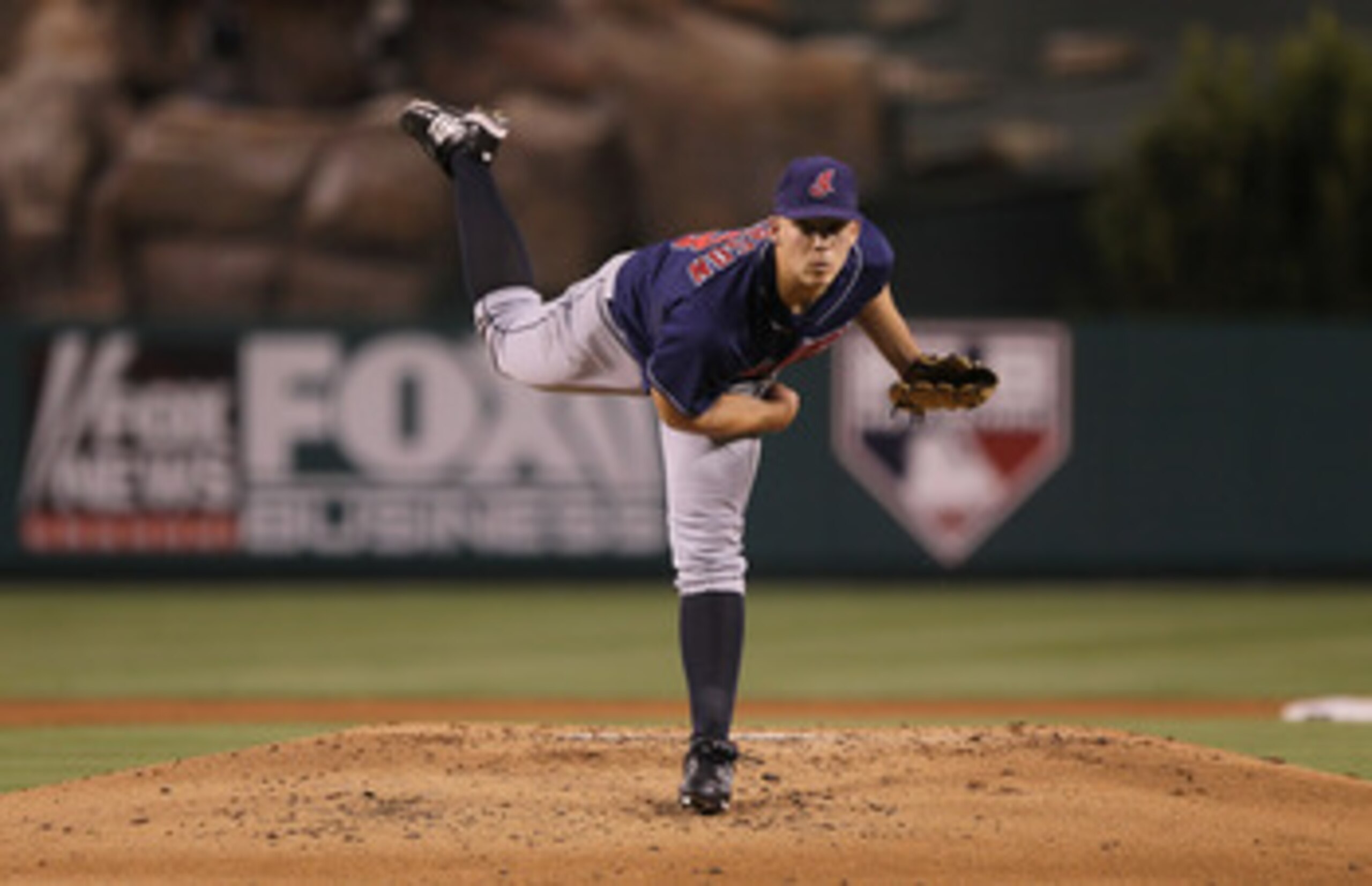 ANAHEIM, CA - SEPTEMBER 07: Justin Masterson #63 of the Cleveland Indians pitches against the Los Angeles Angels of Anaheim in the game at Angel Stadium on September 7, 2010 in Anaheim, California. (Photo by Jeff Gross/Getty Images) ANAHEIM, CA - SEPTEMBER 07: Justin Masterson #63 of the Cleveland Indians pitches against the Los Angeles Angels of Anaheim in the game at Angel Stadium on September 7, 2010 in Anaheim, California. (Photo by Jeff Gross/Getty Images)