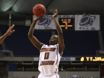 MINNEAPOLIS - MARCH 20:  Reggie Jackson #0 of the Boston College Eagles attempts a shot against the USC Trojans during the first round of the NCAA Division I Men's Basketball Tournament at the Hubert H. Humphrey Metrodome on March 20, 2009 in Minneapolis,