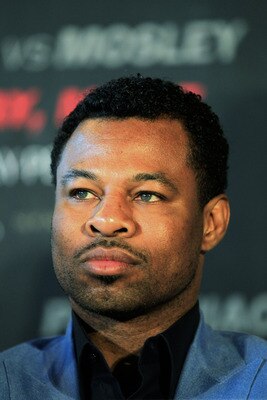 NEW YORK, NY - FEBRUARY 14:  Shane Mosley looks on at a press conference to promote his upcoming fight with Manny Pacquiao at The Lighthouse at Chelsea Piers on February 14, 2011 in New York City.  (Photo by Chris Trotman/Getty Images)