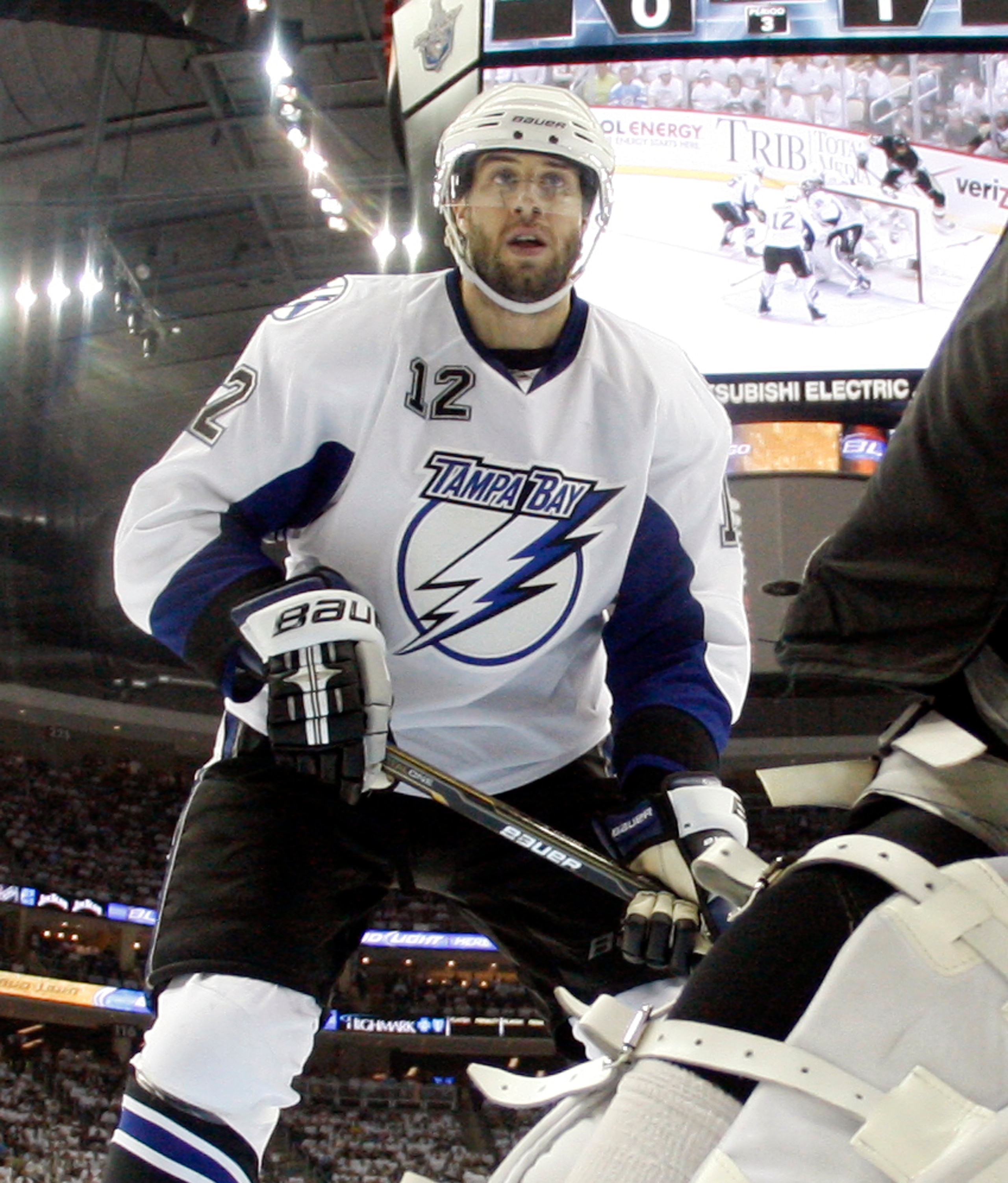 PITTSBURGH, PA - APRIL 27:  Simon Gagne #12 of the Tampa Bay Lightning skates against the Pittsburgh Penguins in Game Seven of the Eastern Conference Quarterfinals during the 2011 NHL Stanley Cup Playoffs at Consol Energy Center on April 27, 2011 in Pitts