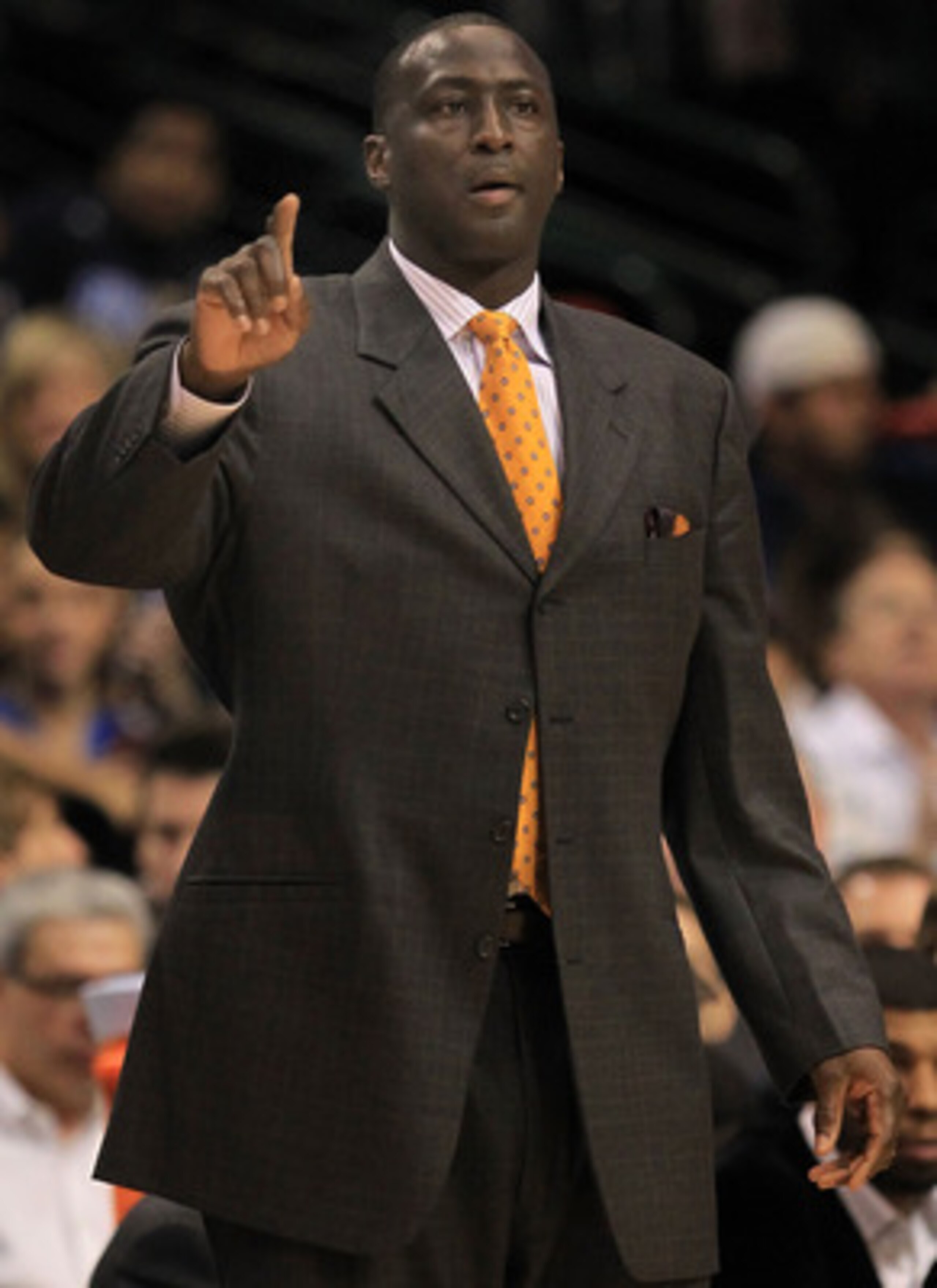 DALLAS, TX - FEBRUARY 23:  Head coach Tyrone Corbin of the Utah Jazz during play against the Dallas Mavericks at American Airlines Center on February 23, 2011 in Dallas, Texas.  NOTE TO USER: User expressly acknowledges and agrees that, by downloading and