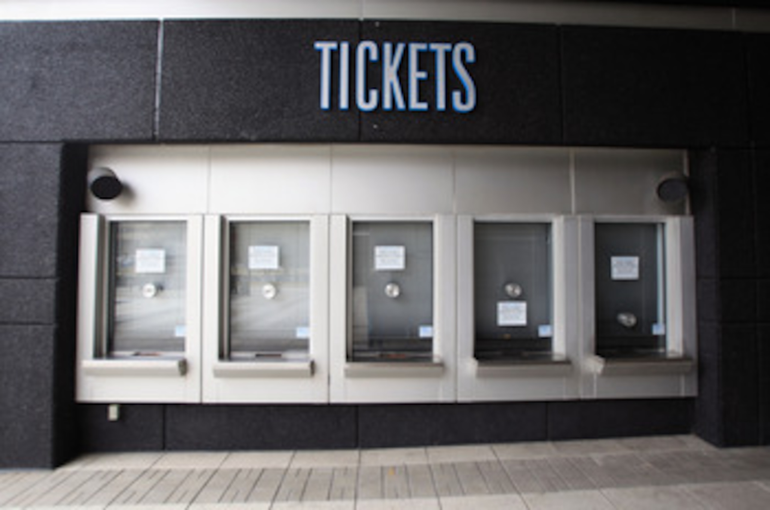 CHARLOTTE, NC - MARCH 04:  A general view of a ticket booth for the Carolina Panthers outside Bank of America Stadium as the NFL lockout looms on March 4, 2011 in Charlotte, North Carolina.  (Photo by Streeter Lecka/Getty Images)