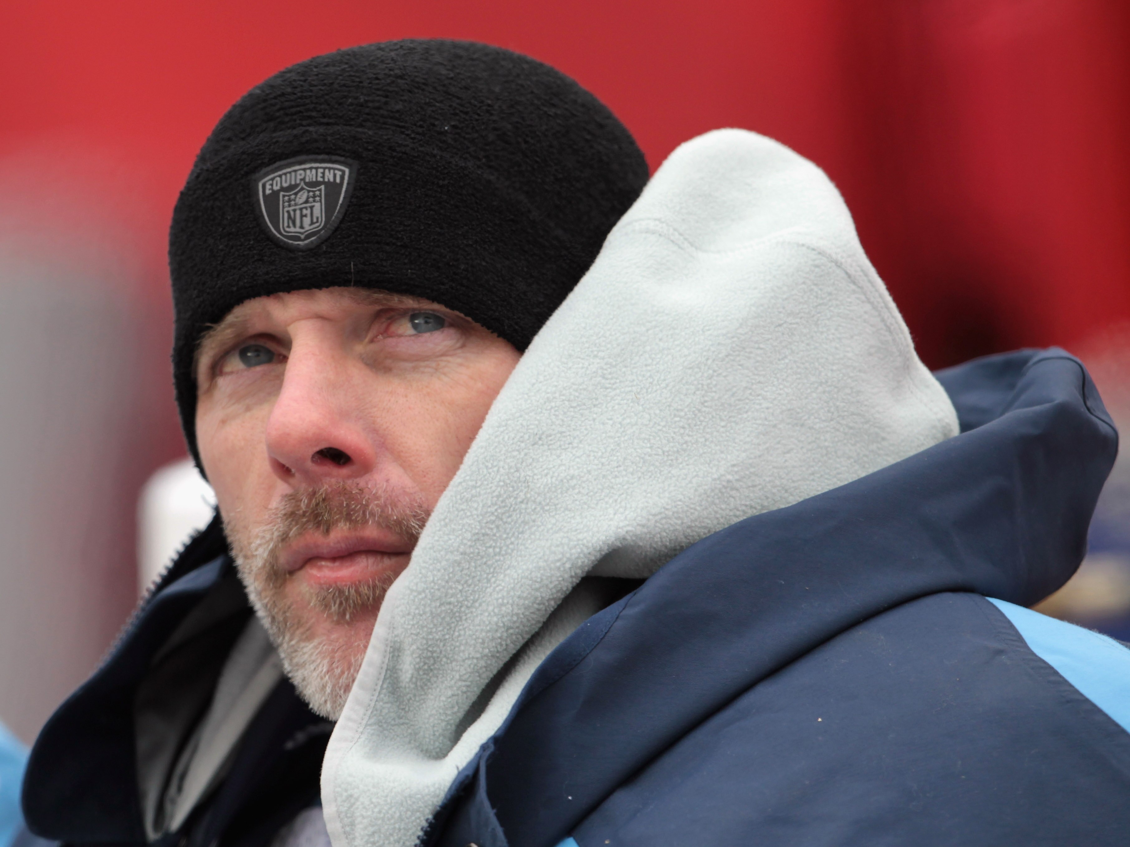 KANSAS CITY, MO - DECEMBER 26:  Quarterback Kerry Collins #5 of the Tennessee Titans looks on from the bench during the game against the Kansas City Chiefs on December 26, 2010 at Arrowhead Stadium in Kansas City, Missouri.  (Photo by Jamie Squire/Getty I