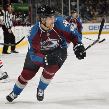 DENVER, CO - MARCH 22:  David Jones #54 of the Colorado Avalanche skates against the Columbus Blue Jackets at the Pepsi Center on March 22, 2011 in Denver, Colorado. The Avalanche defeated the Blue Jackets 5-4 in an overtime shootout.  (Photo by Doug Pens