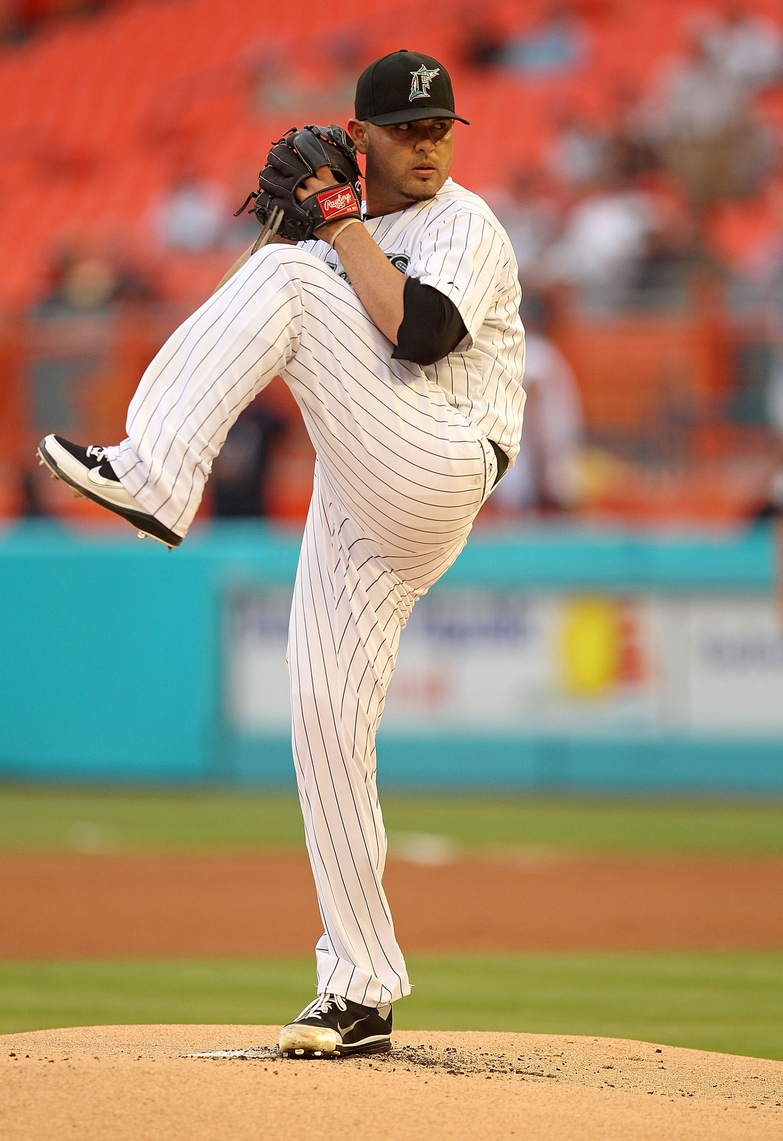 MIAMI GARDENS, FL - APRIL 25: Ricky Nolasco #47 of the Florida Marlins pitches during a game against the Los Angeles Dodgers at Sun Life Stadium on April 25, 2011 in Miami Gardens, Florida. (Photo by Mike Ehrmann/Getty Images) MIAMI GARDENS, FL - APRIL 25: Ricky Nolasco #47 of the Florida Marlins pitches during a game against the Los Angeles Dodgers at Sun Life Stadium on April 25, 2011 in Miami Gardens, Florida. (Photo by Mike Ehrmann/Getty Images)