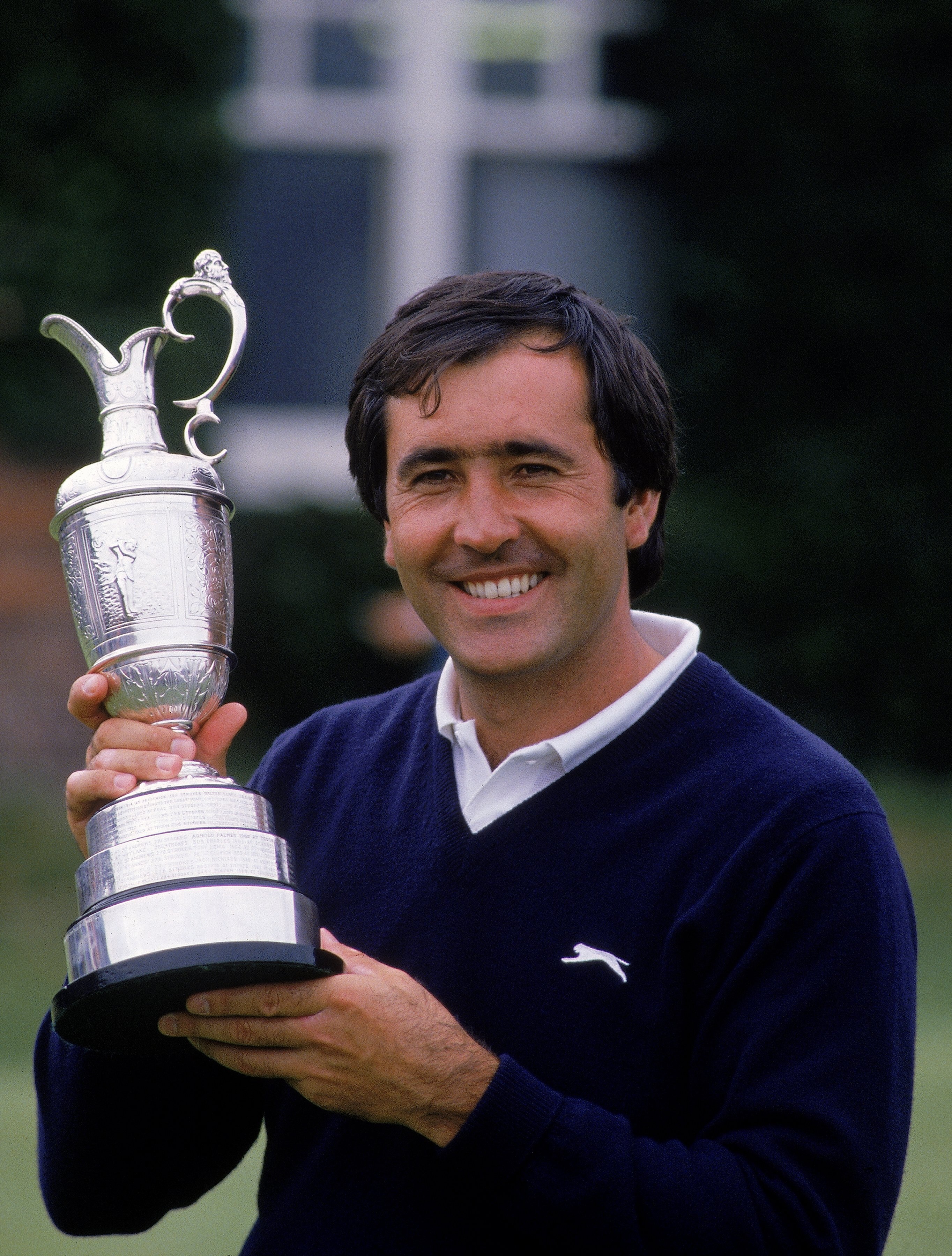 18 Jul 1988:  Seve Ballesteros of Spain holds aloft the Claret Jug after winning the British Open played at Royal Lytham and St Annes Golf Club in Lancashire, England. \ Mandatory Credit: David Cannon /Allsport