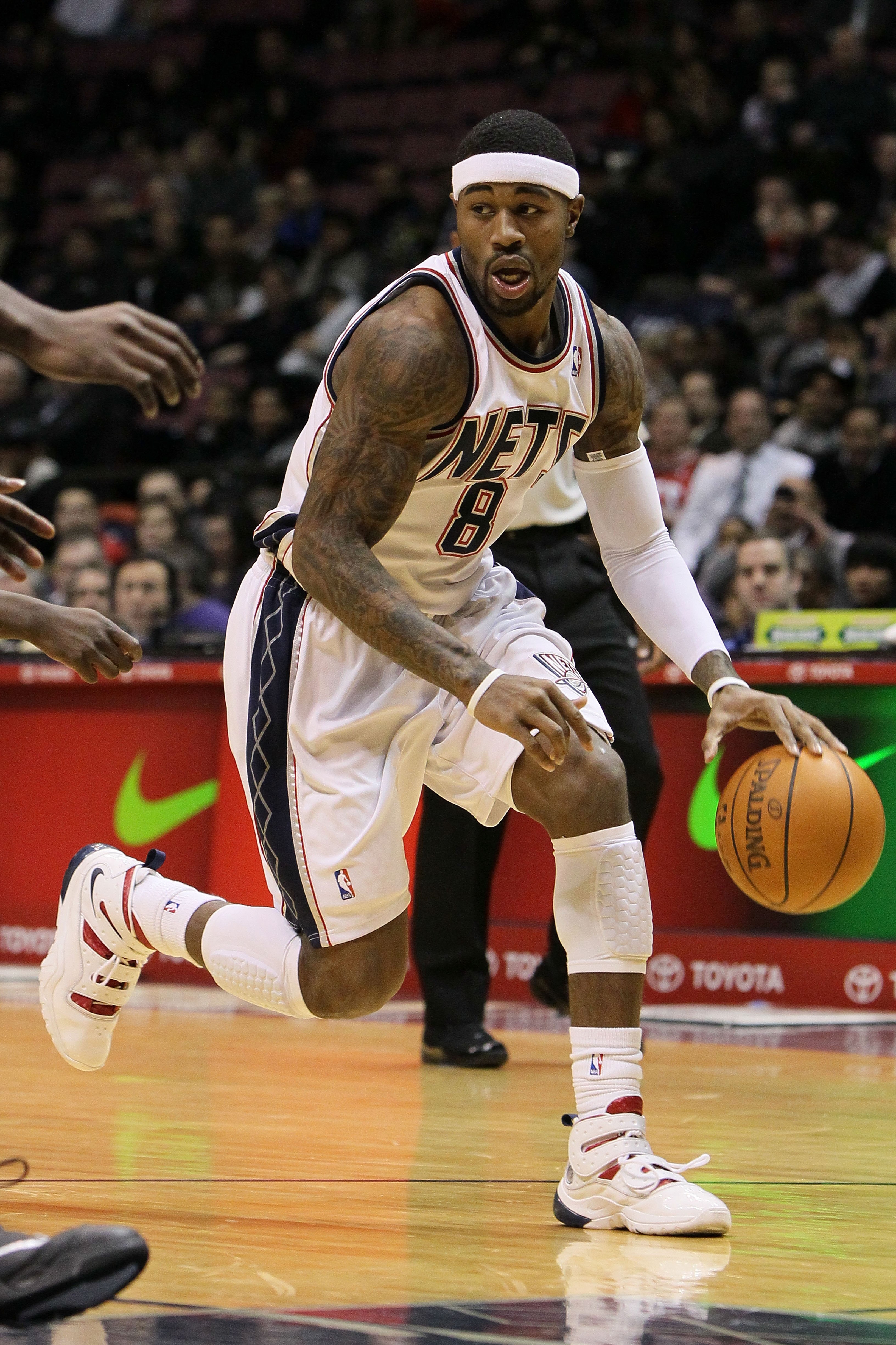 EAST RUTHERFORD, NJ - DECEMBER 16:  Terrence Williams #8 of the New Jersey Nets in action against The Utah Jazz during their game on December 16th, 2009 at The Izod Center in East Rutherford, New Jersey.  NOTE TO USER: User expressly acknowledges and agre
