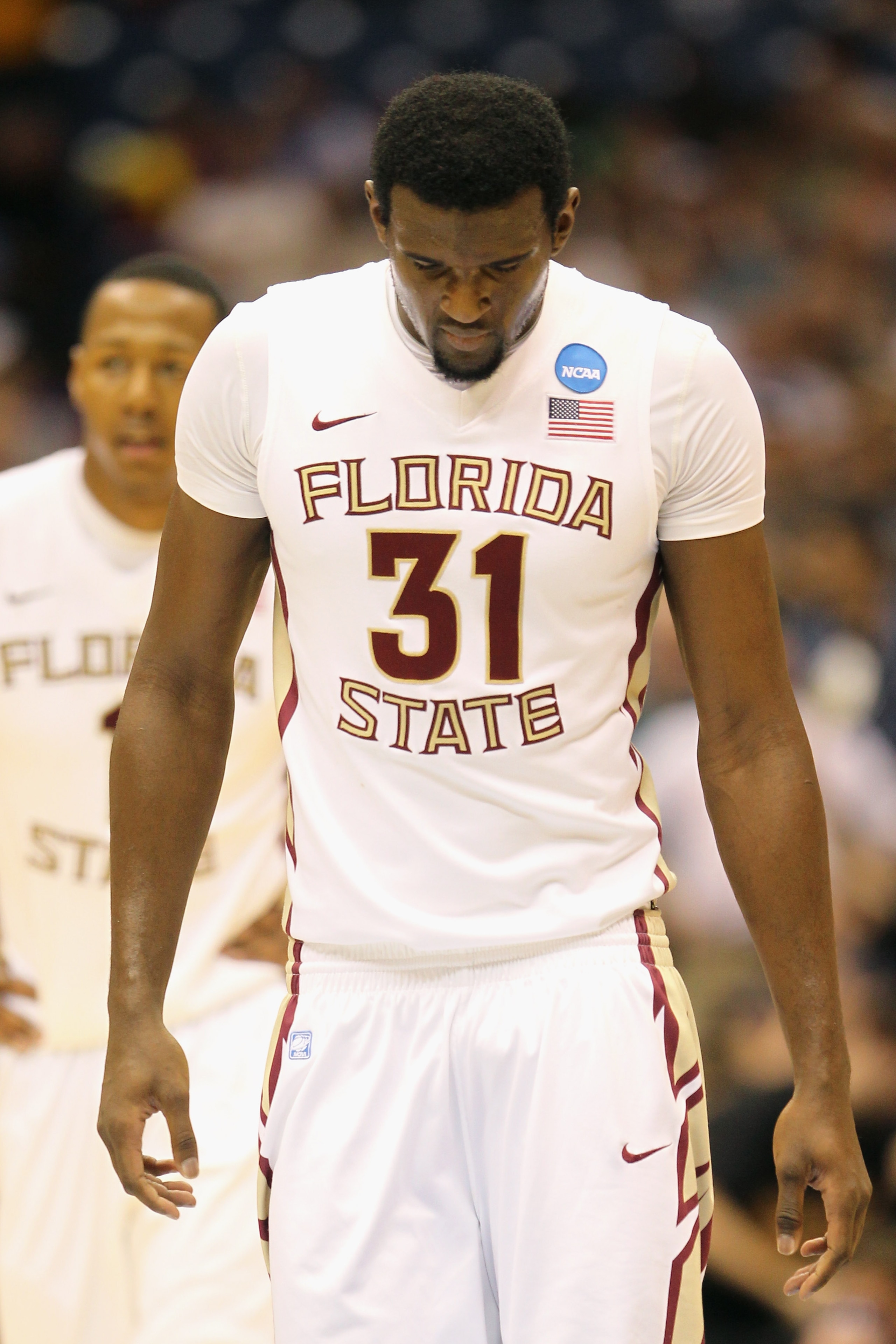 SAN ANTONIO, TX - MARCH 25:  Chris Singleton #31 of the Florida State Seminoles reacts during the southwest regional of the 2011 NCAA men's basketball tournament against the Virginia Commonwealth Rams at the Alamodome on March 25, 2011 in San Antonio, Tex