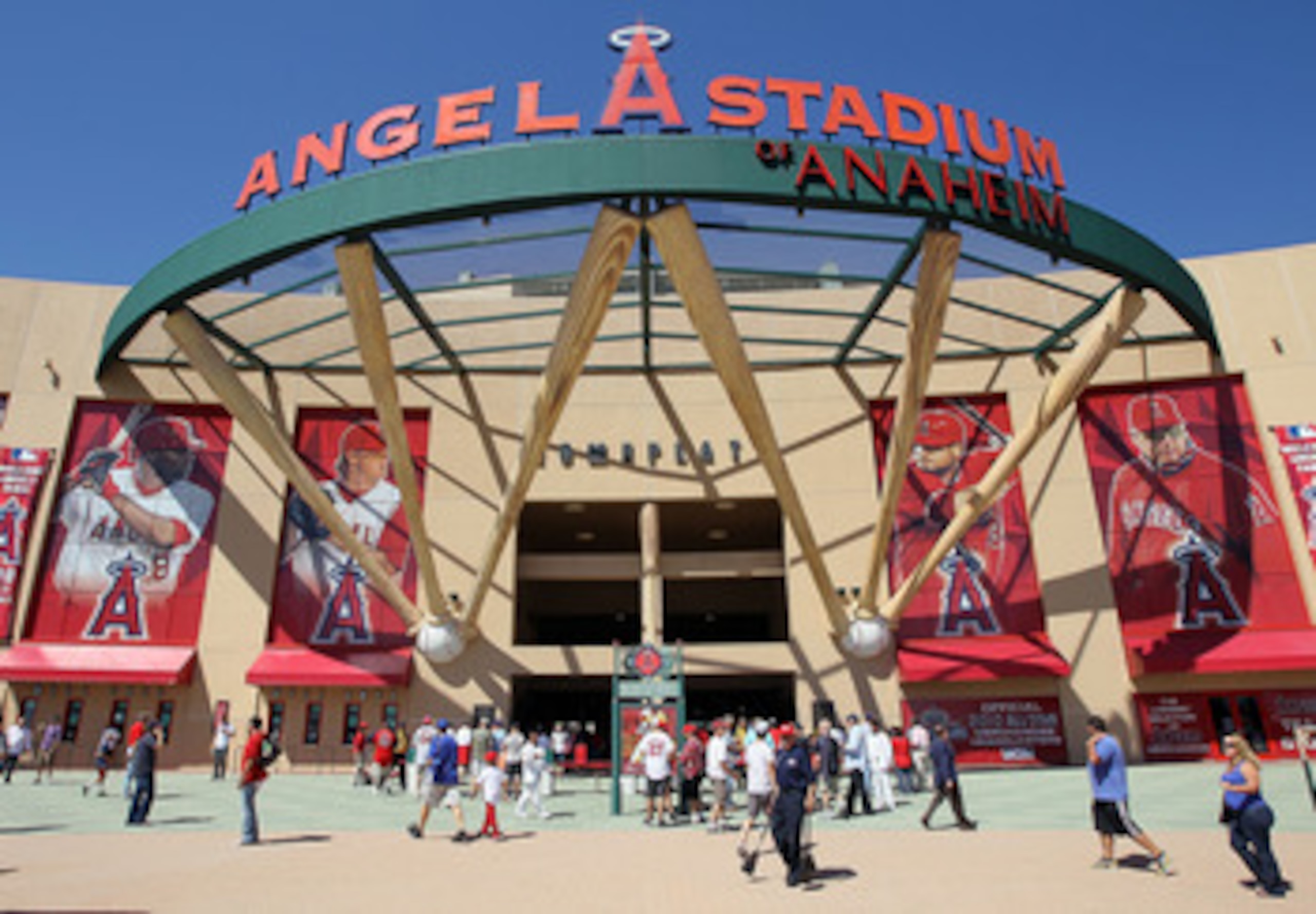 ANAHEIM, CA - JULY 13: General view of atmosphere outside the 81st MLB All-Star Game at Angel Stadium of Anaheim on July 13, 2010 in Anaheim, California. (Photo by Stephen Dunn/Getty Images) ANAHEIM, CA - JULY 13: General view of atmosphere outside the 81st MLB All-Star Game at Angel Stadium of Anaheim on July 13, 2010 in Anaheim, California. (Photo by Stephen Dunn/Getty Images)