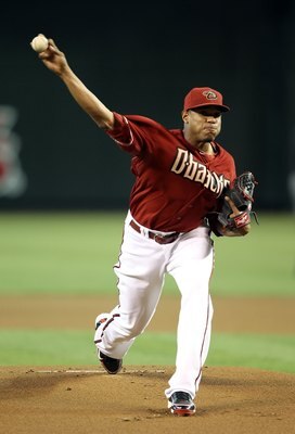 PHOENIX - JUNE 13:  Starting pitcher Edwin Jackson #36 of the Arizona Diamondbacks pitches against the St. Louis Cardinals during the Major League Baseball game at Chase Field on June 13, 2010 in Phoenix, Arizona. The Diamondbacks defeated the Cardinals 7