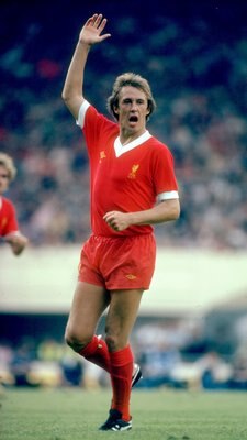 1980:  Phil Neal of Liverpool indicates to his team mates during a match. \ Mandatory Credit: Allsport UK /Allsport