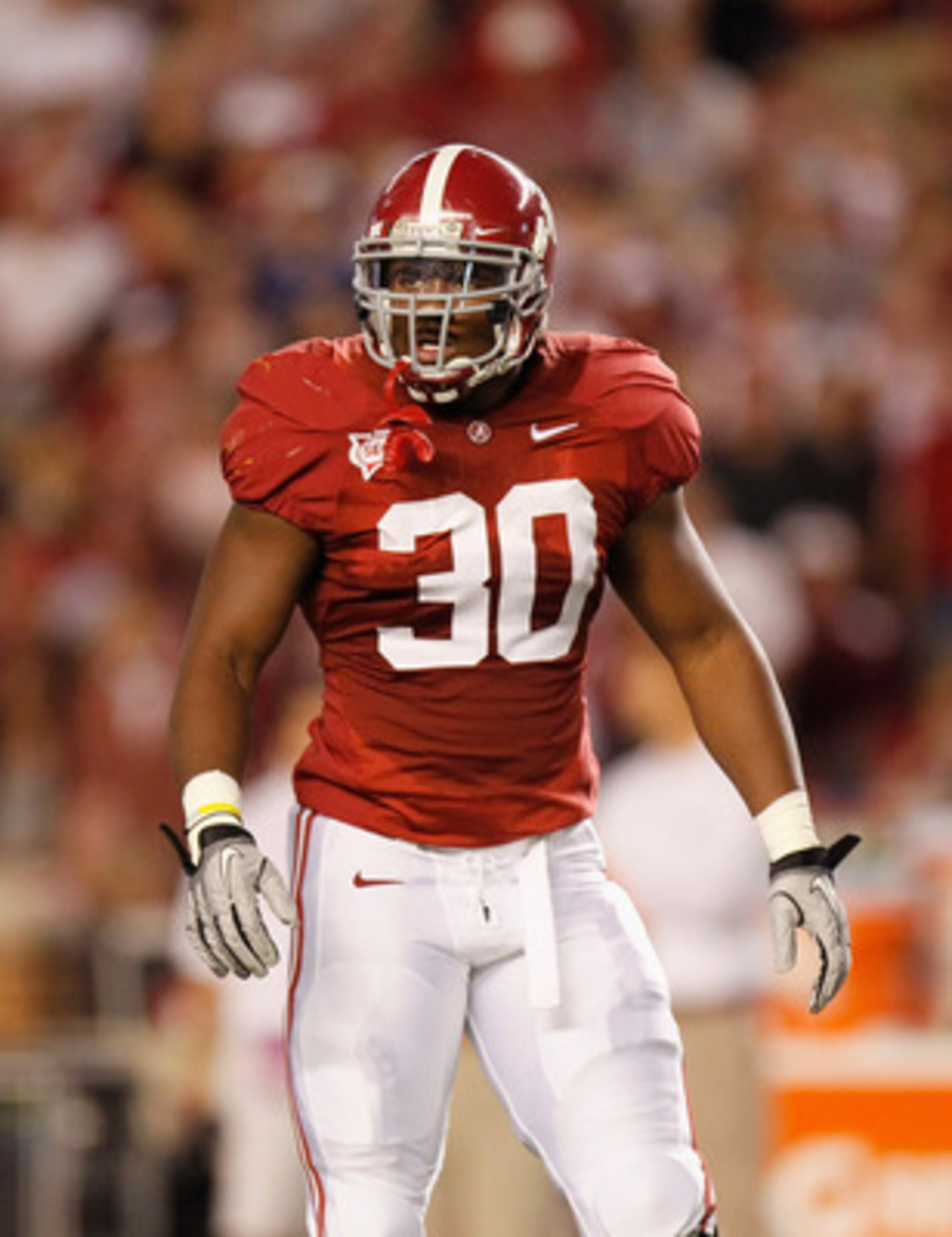 TUSCALOOSA, AL - OCTOBER 02: Dont'a Hightower #30 of the Alabama Crimson Tide against the Florida Gators at Bryant-Denny Stadium on October 2, 2010 in Tuscaloosa, Alabama. (Photo by Kevin C. Cox/Getty Images) TUSCALOOSA, AL - OCTOBER 02: Dont'a Hightower #30 of the Alabama Crimson Tide against the Florida Gators at Bryant-Denny Stadium on October 2, 2010 in Tuscaloosa, Alabama. (Photo by Kevin C. Cox/Getty Images)