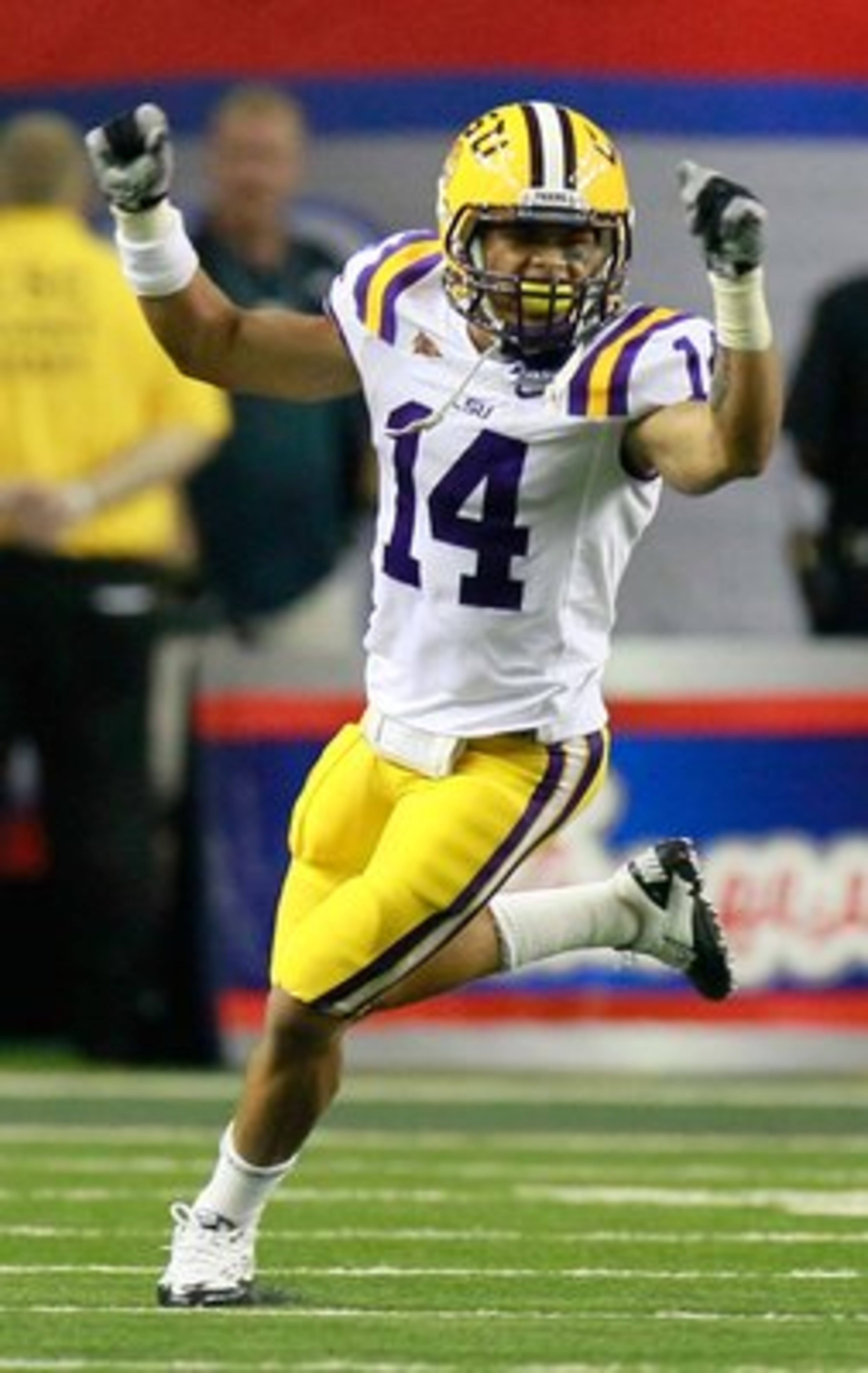 ATLANTA - SEPTEMBER 04: Tyrann Mathieu #14 of the LSU Tigers against the North Carolina Tar Heels during the Chick-fil-A Kickoff Game at Georgia Dome on September 4, 2010 in Atlanta, Georgia. (Photo by Kevin C. Cox/Getty Images) ATLANTA - SEPTEMBER 04: Tyrann Mathieu #14 of the LSU Tigers against the North Carolina Tar Heels during the Chick-fil-A Kickoff Game at Georgia Dome on September 4, 2010 in Atlanta, Georgia. (Photo by Kevin C. Cox/Getty Images)