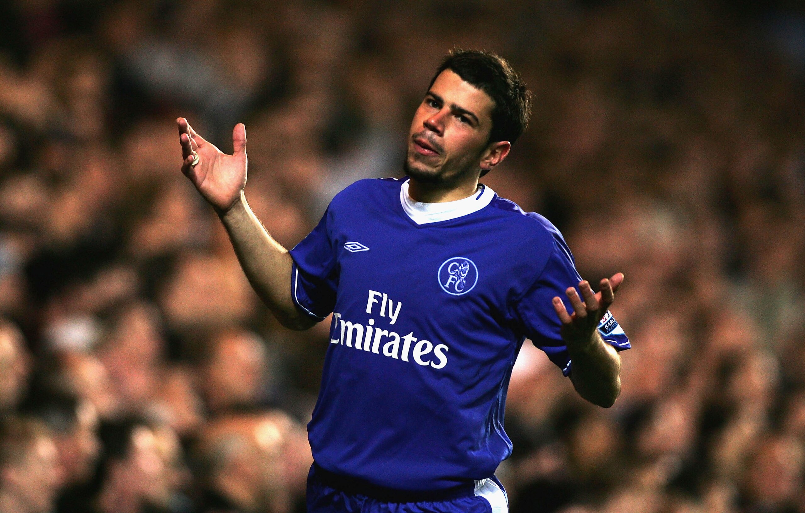 LONDON - OCTOBER 27: Mateja Kezman of Chelsea shows his disappointment at a desicion from the referee during the Carling Cup Third Round match between Chelsea and West Ham United at Stamford Bridge on October 27, 2004 in London. (Photo by Ben Radford/Get LONDON - OCTOBER 27: Mateja Kezman of Chelsea shows his disappointment at a desicion from the referee during the Carling Cup Third Round match between Chelsea and West Ham United at Stamford Bridge on October 27, 2004 in London. (Photo by Ben Radford/Get