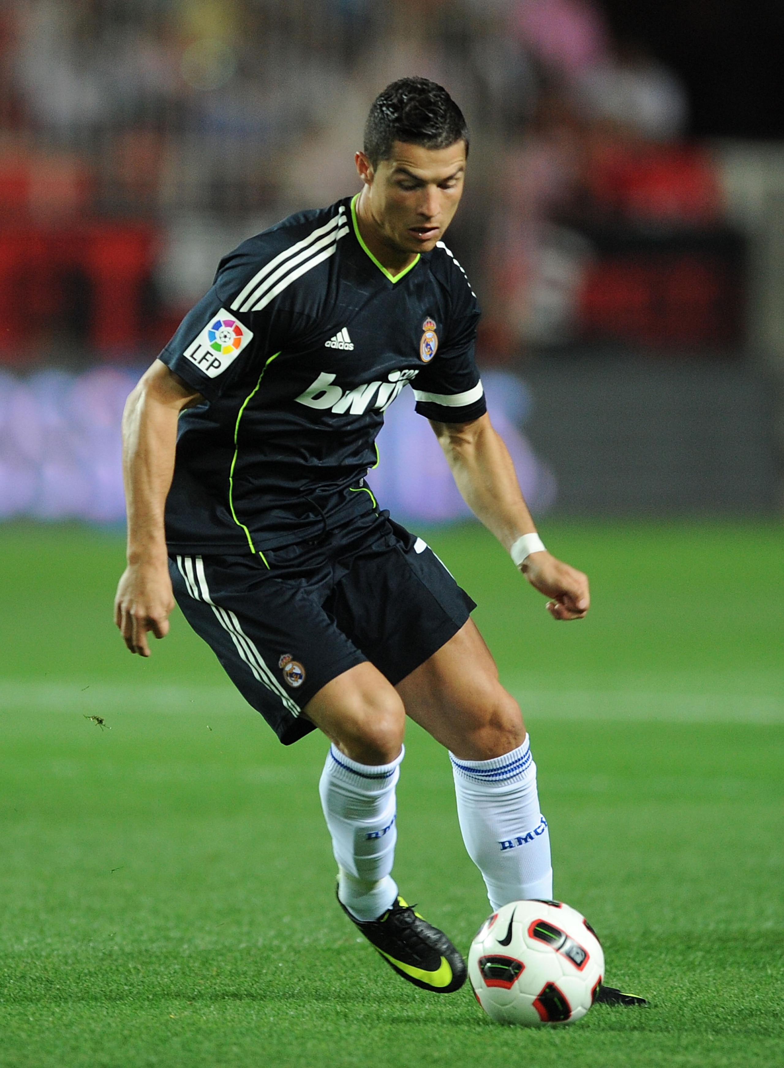SEVILLE, SPAIN - MAY 07: Cristiano Ronaldo of Real Madrid in action during the La Liga match between Sevilla and Real Madrid at Estadio Ramon Sanchez Pizjuan on May 7, 2011 in Seville, Spain.  (Photo by Denis Doyle/Getty Images)