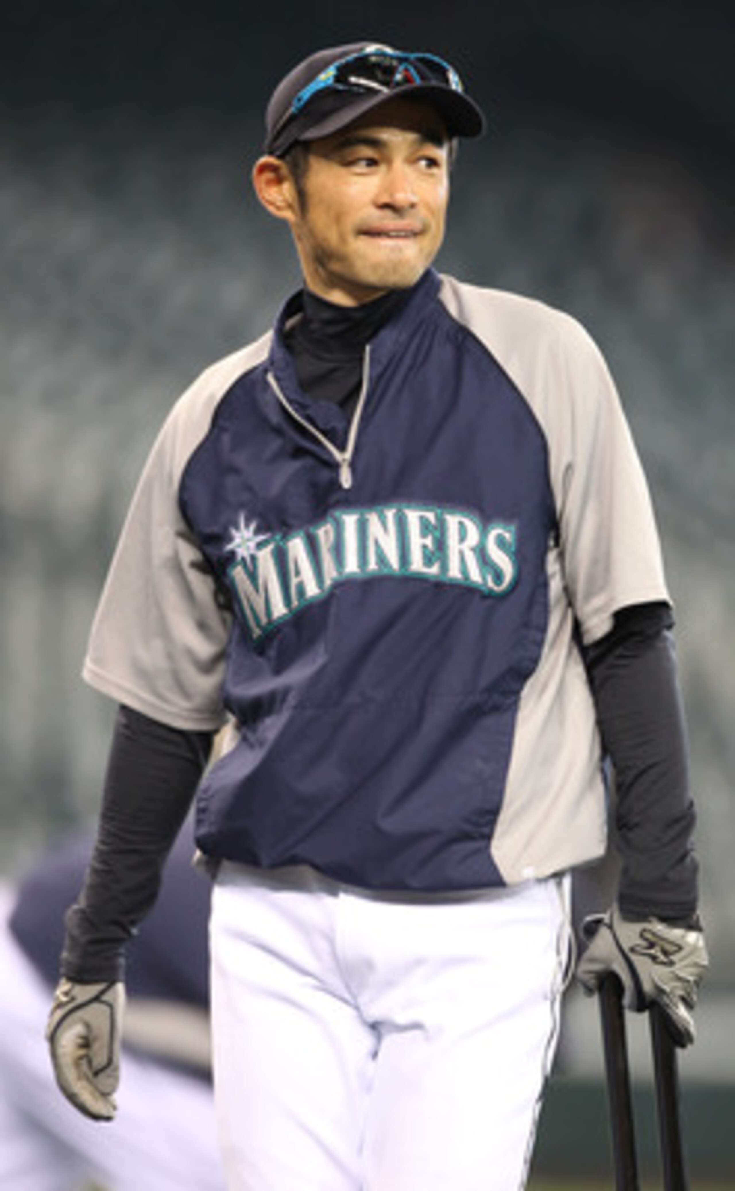 SEATTLE - MAY 06:  Ichiro Suzuki #51 of the Seattle Mariners looks on during batting practice prior to the game against the Chicago White Sox at Safeco Field on May 6, 2011 in Seattle, Washington. The Mariners won 3-2. (Photo by Otto Greule Jr/Getty Image