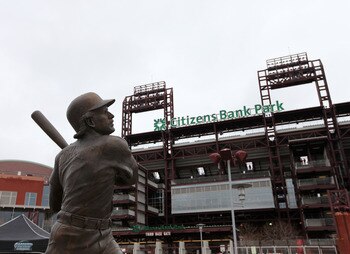 PHILADELPHIA, PA - APRIL 01:  The outside of Citizens Bank Park during opening day between the Philadelphia Phillies and the Houston Astros on April 1, 2011 in Philadelphia, Pennsylvania.  (Photo by Rob Carr/Getty Images)