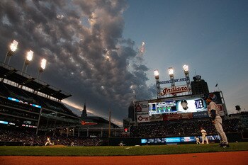 CLEVELAND - APRIL 30:  Vinnie Pestano #52 of the Cleveland Indians pitches against the Detroit Tigers during the game on April 30, 2011 at Progressive Field in Cleveland, Ohio.  (Photo by Jared Wickerham/Getty Images)