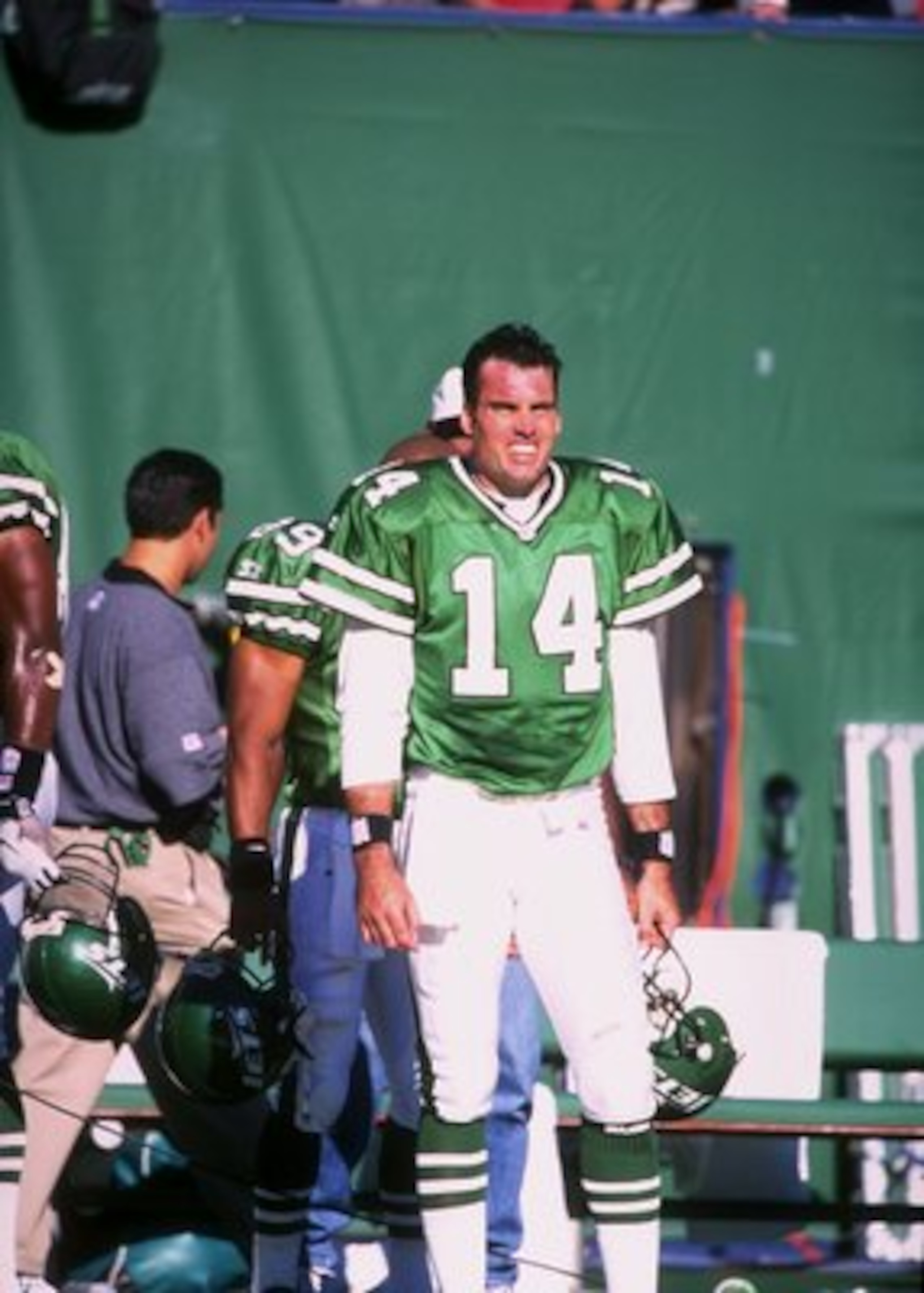 12 Oct 1997:  Neil O''Donnell of the New York Jets during the Jets31-20 loss to the Miami Dolphins at the Meadowlands in East Rutherford, New Jersey. Mandatory Credit: Tomasso Derosa  /Allsport
