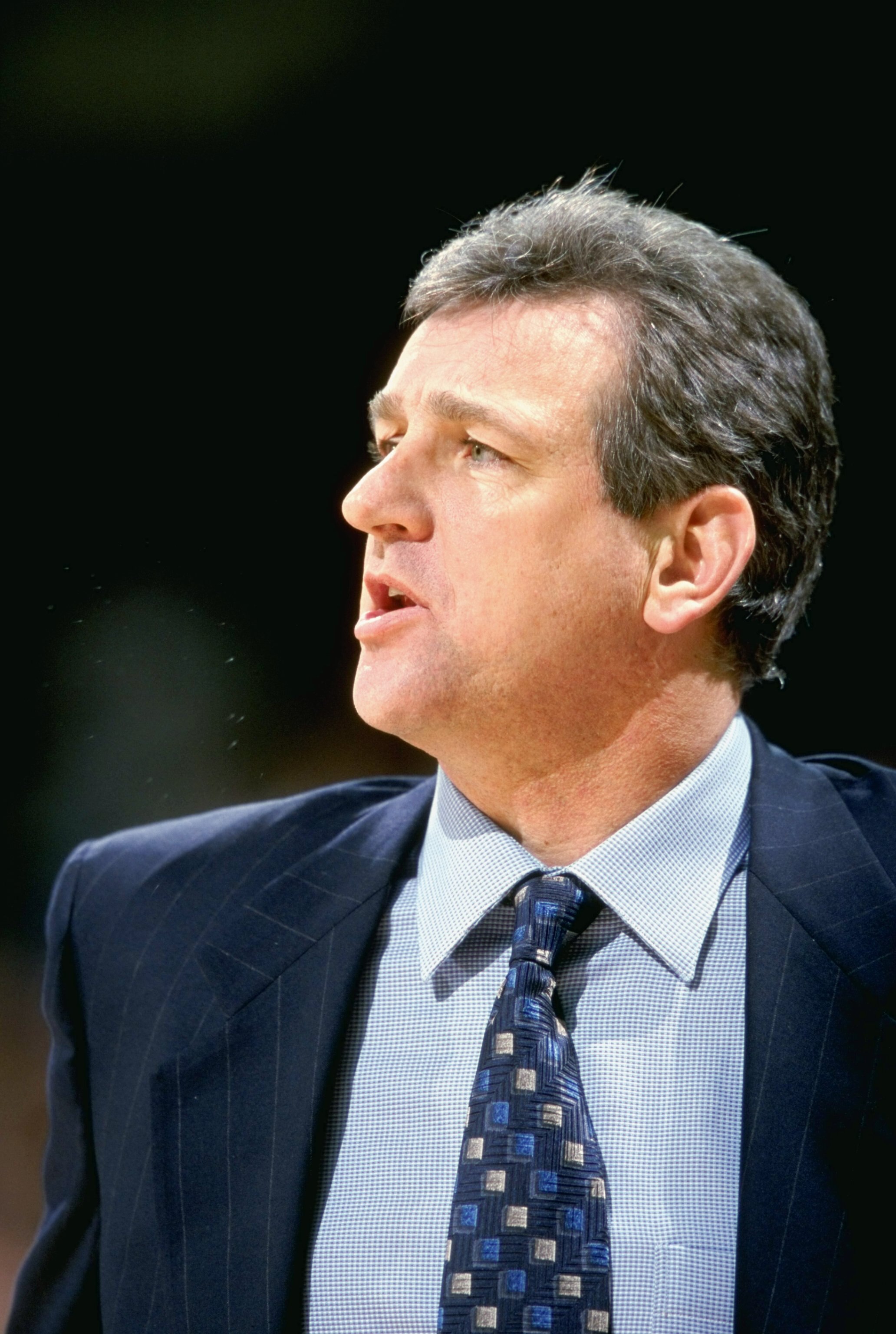 10 Feb 1999: Head coach Paul Westphal of the Seattle Supersonics watches from the sidelines during the game against the Golden State Warriors at the Oakland Coliseum Arena in Oakland, California. The Sonics defeated the Warriors 89-82.  Mandatory Credit: 