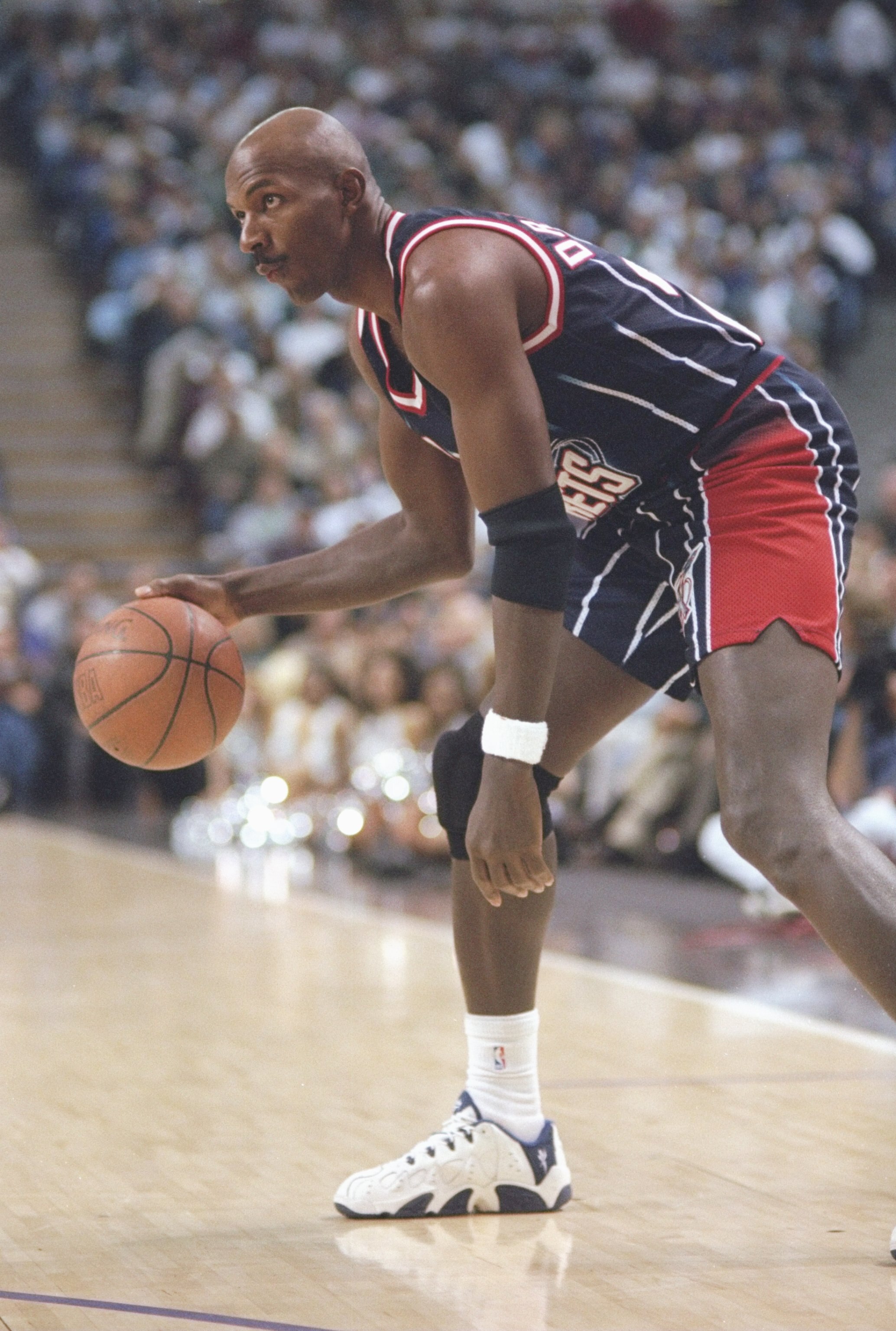 5 Nov 1996:  Guard Clyde Drexler of the Houston Rockets in action during game against the Sacramento Kings at the ARCO Arena in Sacramento, California.  The Rockets won the game 102-80. Mandatory Credit: Otto Greule  /Allsport