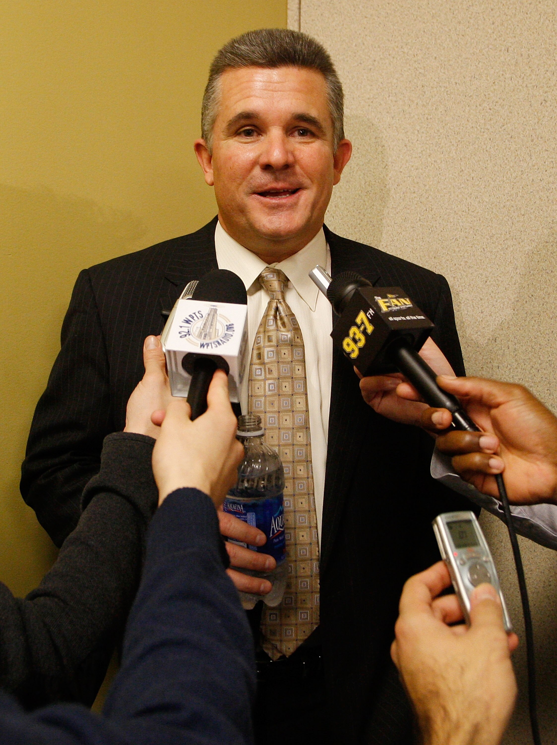 PITTSBURGH, PA  - JANUARY 11:  The new University of Pittsburgh head football coach Todd Graham speaks to the media during a press conference at the University of Pittsburgh Panthers South Side training facility on January 11, 2011 in Pittsburgh, Pennsylv