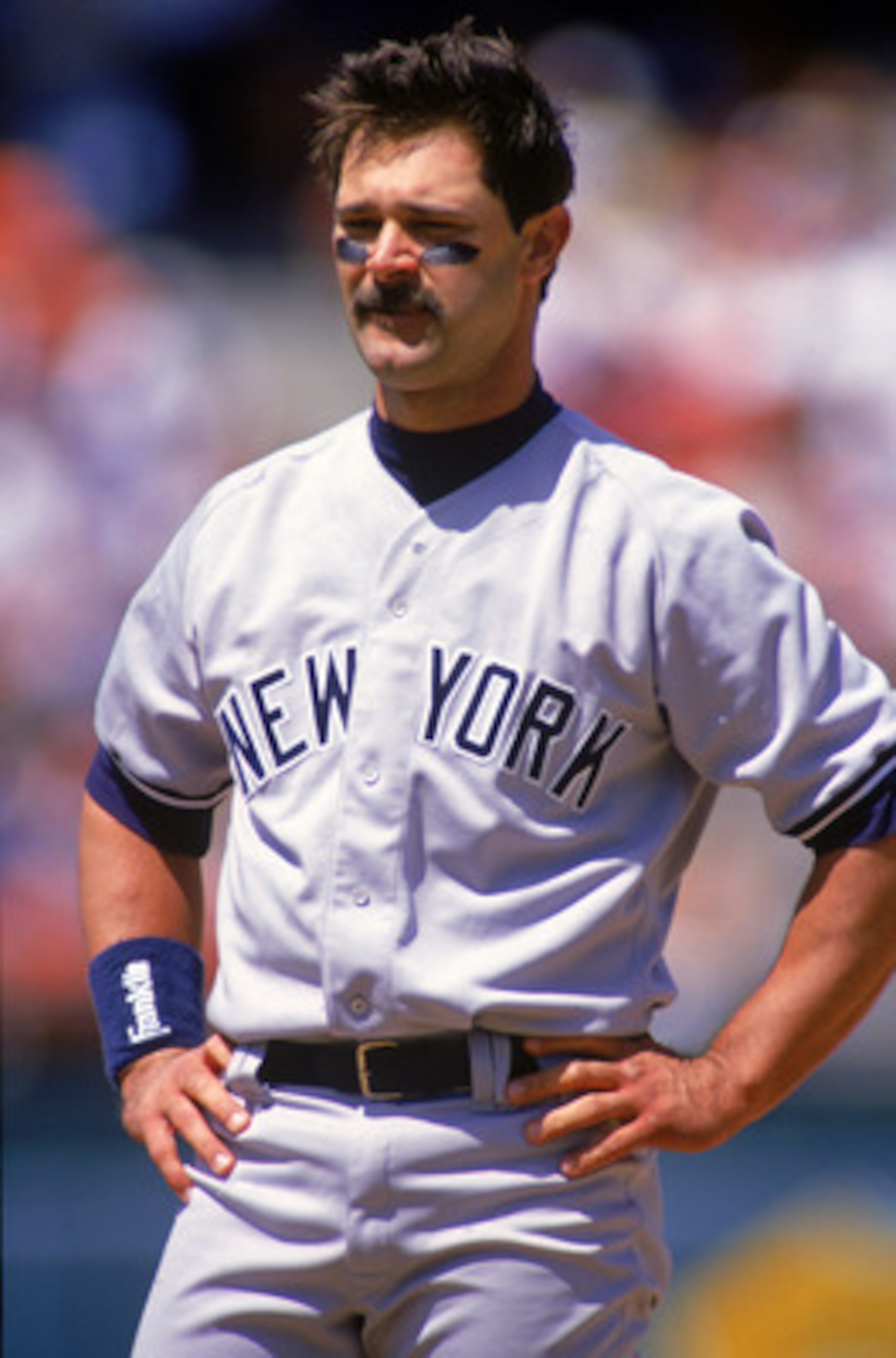 OAKLAND, CA - APRIL 30: Don Mattingly #23 of the New York Yankees looks on as he stand on the field during a game against the Oakland Athletics at Oakland-Alameda County Coliseum on April 30, 1994 in Oakland, California. (Photo by Otto Greule Jr/Getty I OAKLAND, CA - APRIL 30: Don Mattingly #23 of the New York Yankees looks on as he stand on the field during a game against the Oakland Athletics at Oakland-Alameda County Coliseum on April 30, 1994 in Oakland, California. (Photo by Otto Greule Jr/Getty I