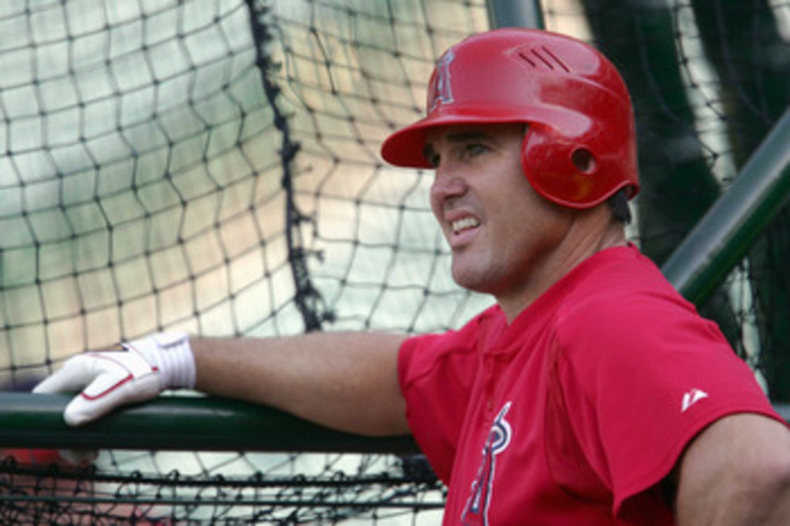 ANAHEIM, CA - JUNE 28: Tim Salmon #15 of the Los Angeles Angels of Anaheim looks on during batting practice before the game against the Colorado Rockies at Angel Stadium during an interleague game on June 28, 2006 in Anaheim, California. (Photo by Jeff ANAHEIM, CA - JUNE 28: Tim Salmon #15 of the Los Angeles Angels of Anaheim looks on during batting practice before the game against the Colorado Rockies at Angel Stadium during an interleague game on June 28, 2006 in Anaheim, California. (Photo by Jeff