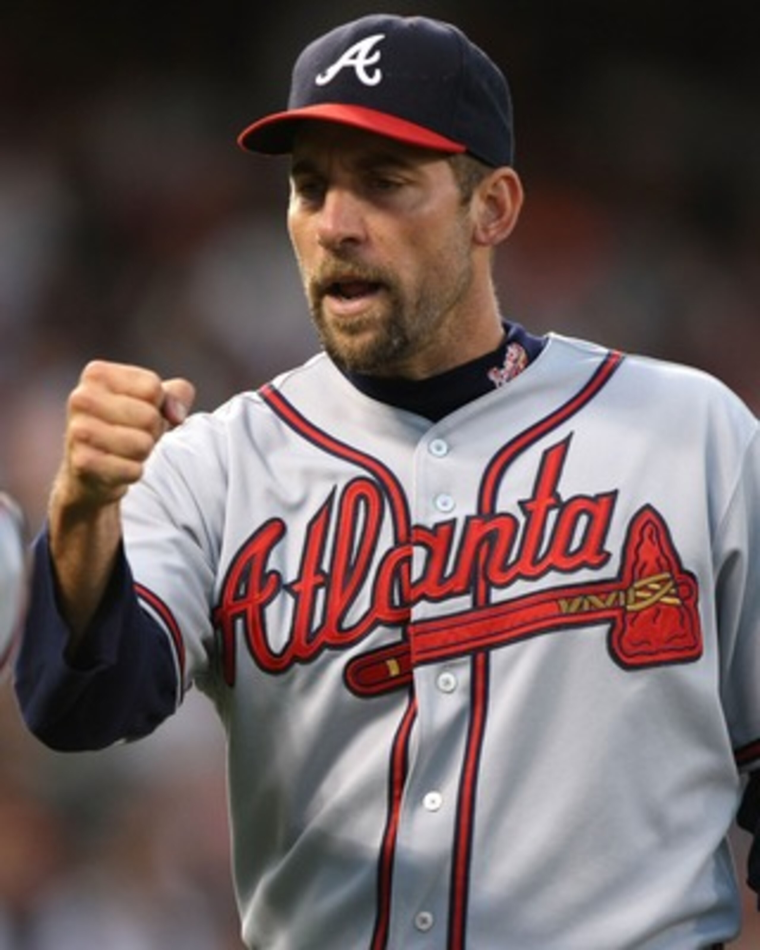 SAN FRANCISCO - JULY 23: John Smoltz #29 of the Atlanta Braves celebrates a double play at the end of the third inning against the San Francisco Giants on July 23, 2007 at AT&T Park in San Francisco, California. (Photo by Jed Jacobsohn/Getty Images) SAN FRANCISCO - JULY 23: John Smoltz #29 of the Atlanta Braves celebrates a double play at the end of the third inning against the San Francisco Giants on July 23, 2007 at AT&T Park in San Francisco, California. (Photo by Jed Jacobsohn/Getty Images)