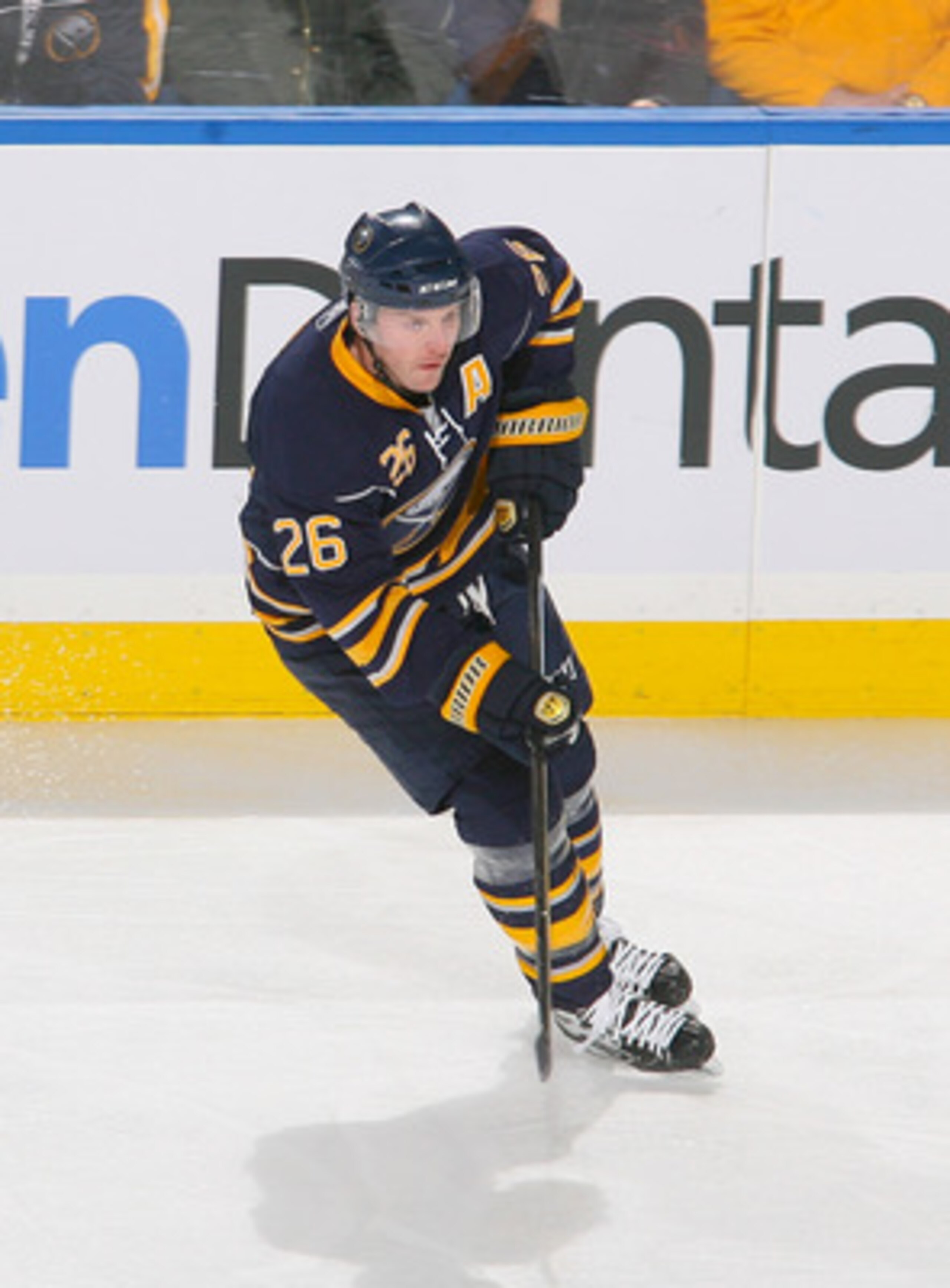 BUFFALO, NY - MARCH 20:  Thomas Vanek #26 of the Buffalo Sabres skates against the Nashville Predators at HSBC Arena on March 20, 2011 in Buffalo, New York. Nashville won 4-3 in overtime.  (Photo by Rick Stewart/Getty Images)