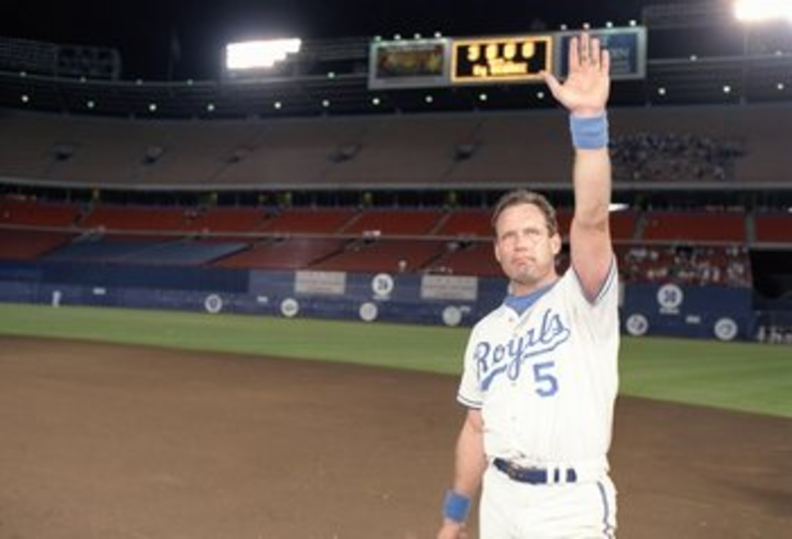 30 Sep 1992: Infielder George Brett of the Kansas City Royals in action during a game against the California Angels at Anaheim Stadium in Anaheim, California. Mandatory Credit: Stephen Dunn /Allsport 30 Sep 1992: Infielder George Brett of the Kansas City Royals in action during a game against the California Angels at Anaheim Stadium in Anaheim, California. Mandatory Credit: Stephen Dunn /Allsport