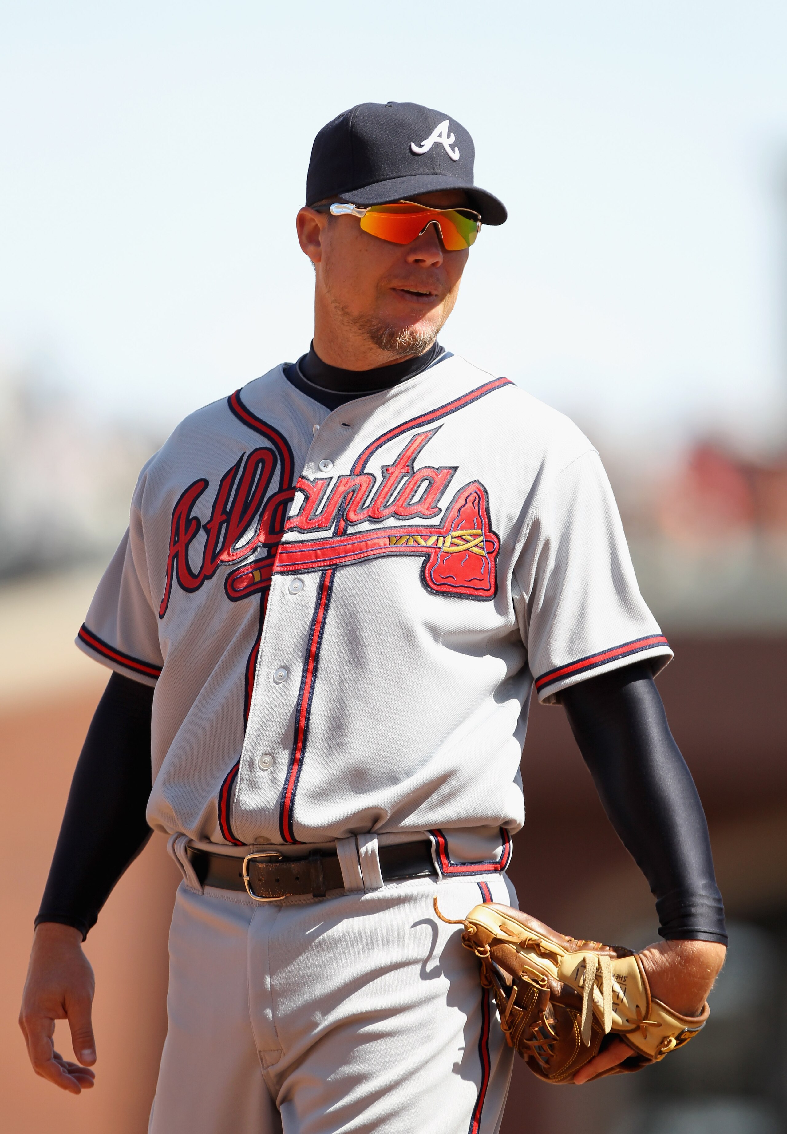 SAN FRANCISCO, CA - APRIL 24:  Chipper Jones #10 of the Atlanta Braves in action against the San Francisco Giants at AT&T Park on April 24, 2011 in San Francisco, California.  (Photo by Ezra Shaw/Getty Images)