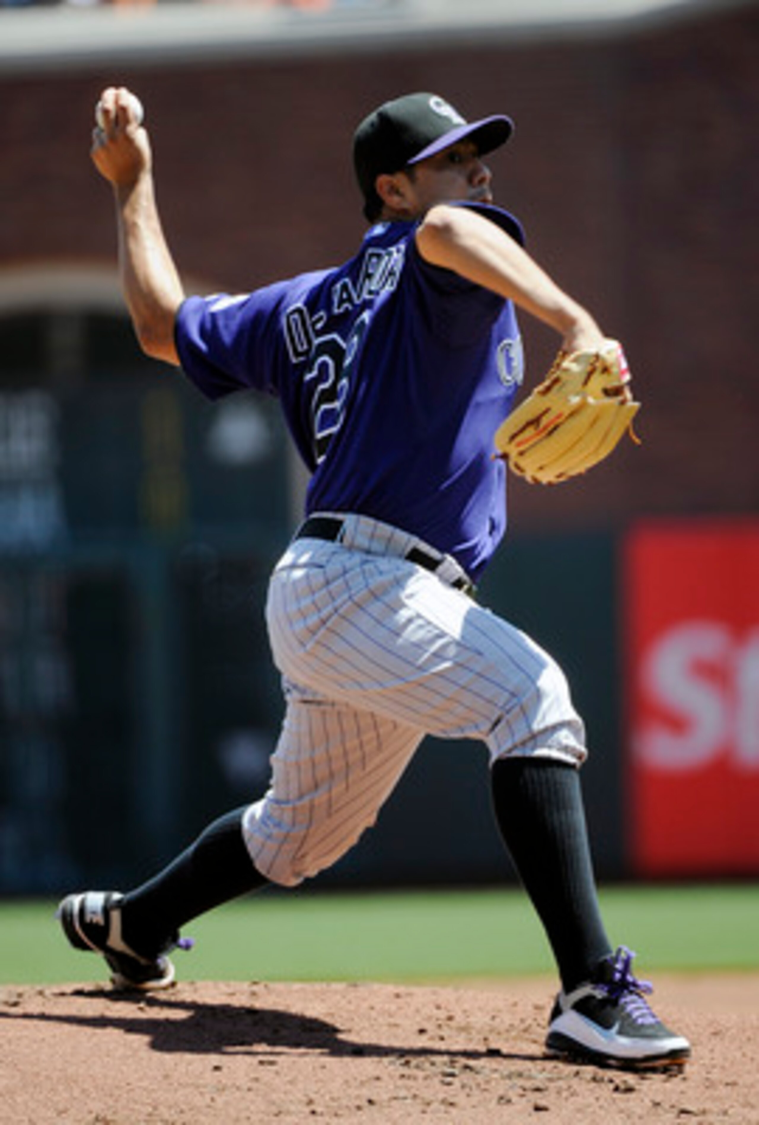 SAN FRANCISCO, CA - MAY 8: Jorge De La Rosa #29 of the Colorado Rockies Pitches against the San Francisco Giants during a MLB baseball game at AT&T Park May 8, 2011 in San Francisco, California. (Photo by Thearon W. Henderson/Getty Images)