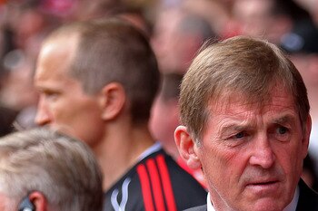 LIVERPOOL, ENGLAND - APRIL 23:  Liverpool Manager Kenny Dalglish gestures prior to the Barclays Premier League match between Liverpool and Birmingham City at Anfield on April 23, 2011 in Liverpool, England.  (Photo by Clive Brunskill/Getty Images)