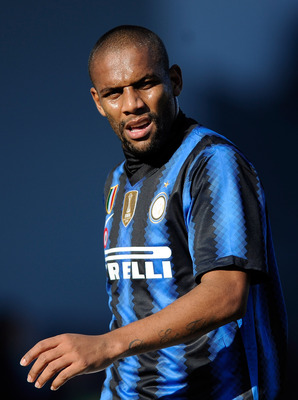 UDINE, ITALY - JANUARY 23:  Maicon of FC Internazionale Milano during the Serie A match between Udinese and Inter at Stadio Friuli on January 23, 2011 in Udine, Italy.  (Photo by Claudio Villa/Getty Images)