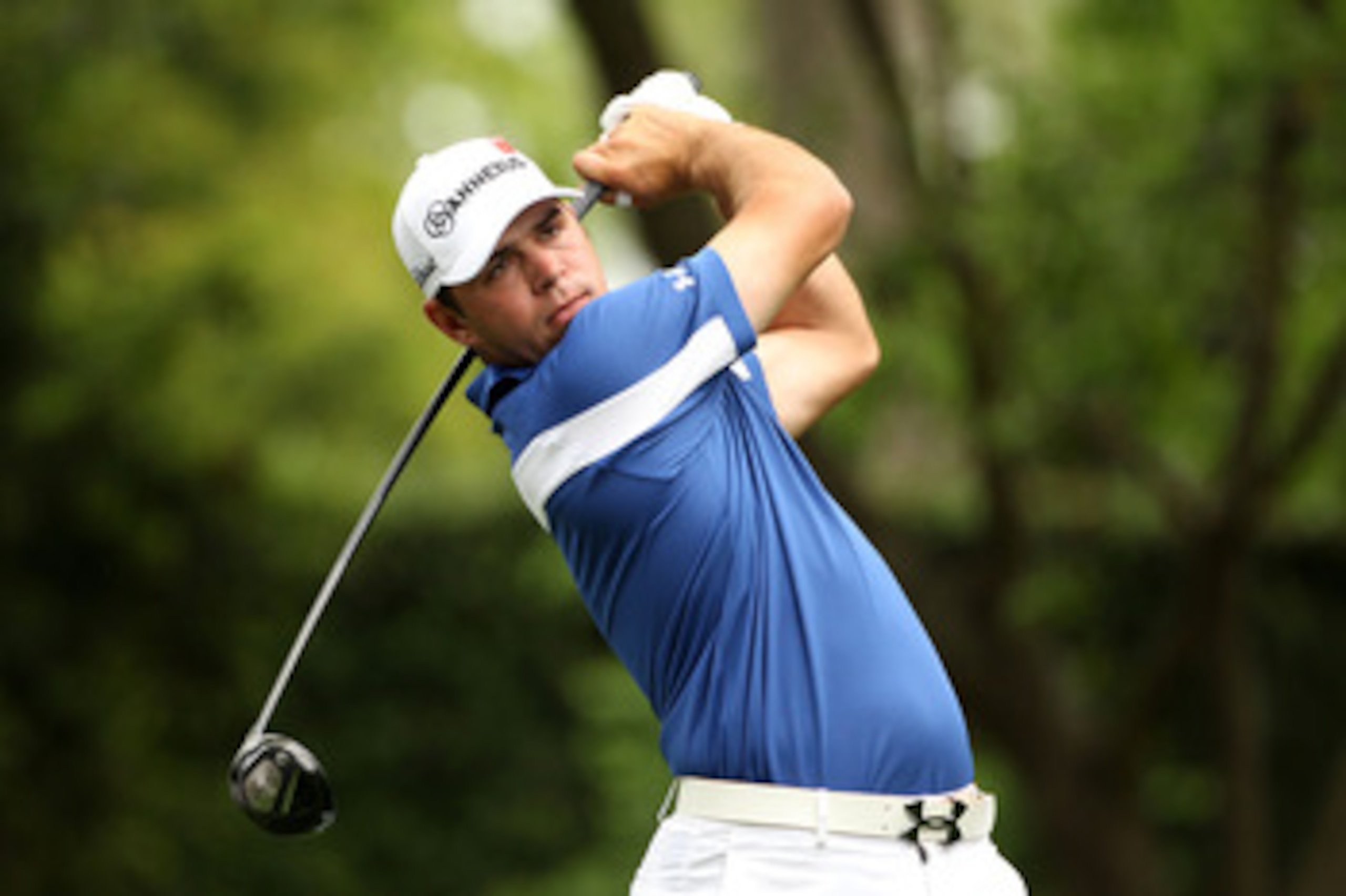 AUGUSTA, GA - APRIL 08:  Gary Woodland hits his tee shot on the second hole during the second round of the 2011 Masters Tournament at Augusta National Golf Club on April 8, 2011 in Augusta, Georgia.  (Photo by Andrew Redington/Getty Images)