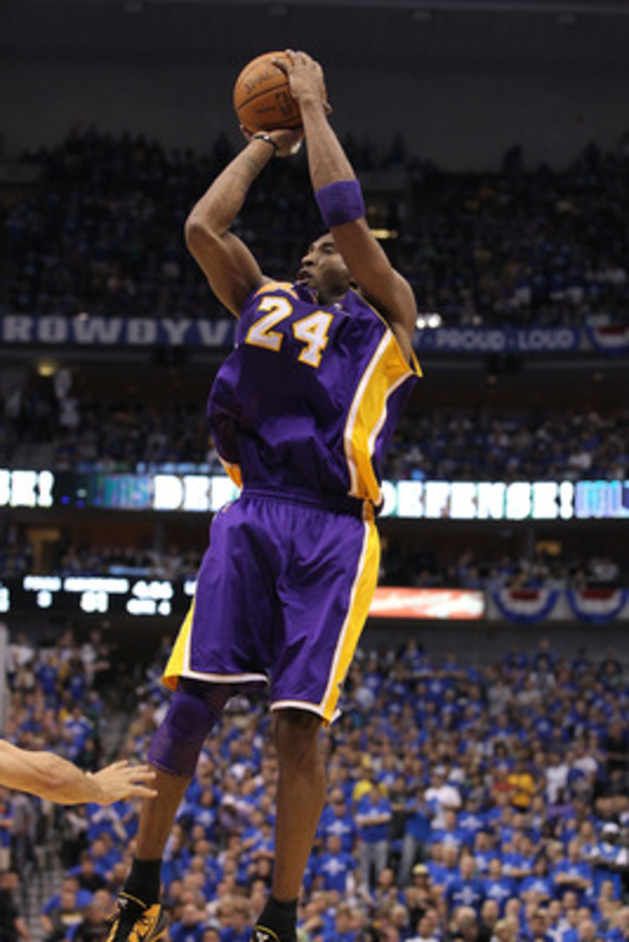 DALLAS, TX - MAY 06:  Guard Kobe Bryant #24 of the Los Angeles Lakers takes a shot against the Dallas Mavericks in Game Three of the Western Conference Semifinals during the 2011 NBA Playoffs on May 6, 2011 at American Airlines Center in Dallas, Texas.  N