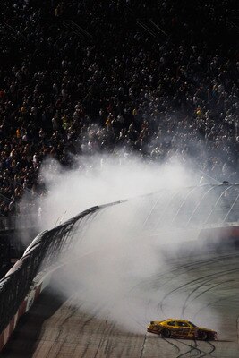 DARLINGTON, SC - MAY 07:  Kurt Busch, driver of the #22 Shell/Pennzoil Dodge, spins out during the NASCAR Sprint Cup Series SHOWTIME Southern 500 at Darlington Raceway on May 7, 2011 in Darlington, South Carolina.  (Photo by Jeff Zelevansky/Getty Images f