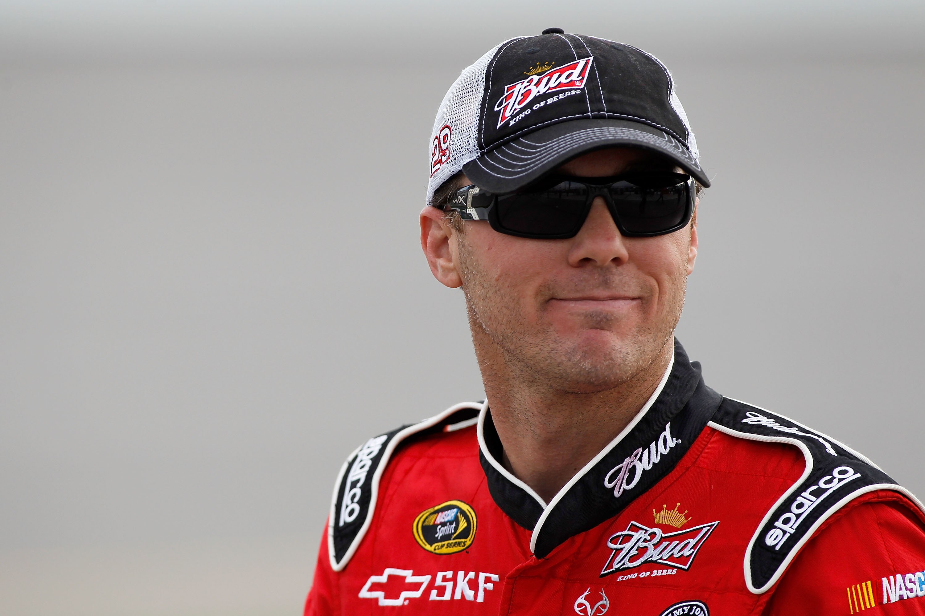RICHMOND, VA - APRIL 29:  Kevin Harvick, driver of the #29 Budweiser Chevrolet, poses during qualifying for the NASCAR Sprint Cup Series Crown Royal Presents The Matthew & Daniel Hansen 400 at Richmond International Raceway on April 29, 2011 in Richmond,