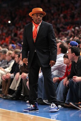 NEW YORK, NY - APRIL 24:  Director Spike Lee attends in Game Four of the Eastern Conference Quarterfinals between the New York Knicks and the Boston Celtics during the 2011 NBA Playoffs on April 24, 2011 at Madison Square Garden in New York City. NOTE TO