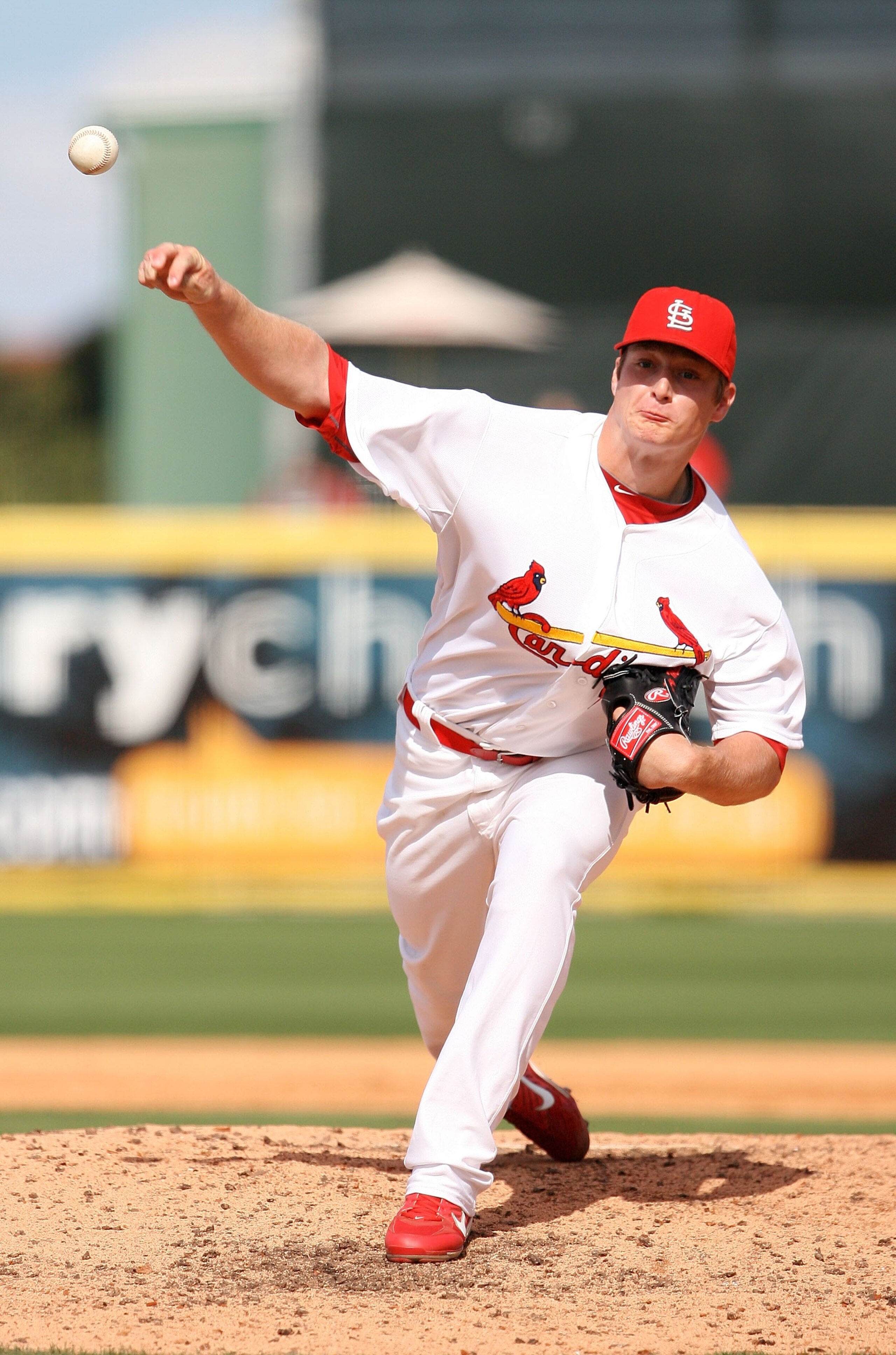 JUPITER, FL - MARCH 10: Relief pitcher Shelby Miller #91 of the St Louis Cardinals pitches against the Washington Nationals at Roger Dean Stadium on March 10, 2010 in Jupiter, Florida. (Photo by Doug Benc/Getty Images) JUPITER, FL - MARCH 10: Relief pitcher Shelby Miller #91 of the St Louis Cardinals pitches against the Washington Nationals at Roger Dean Stadium on March 10, 2010 in Jupiter, Florida. (Photo by Doug Benc/Getty Images)